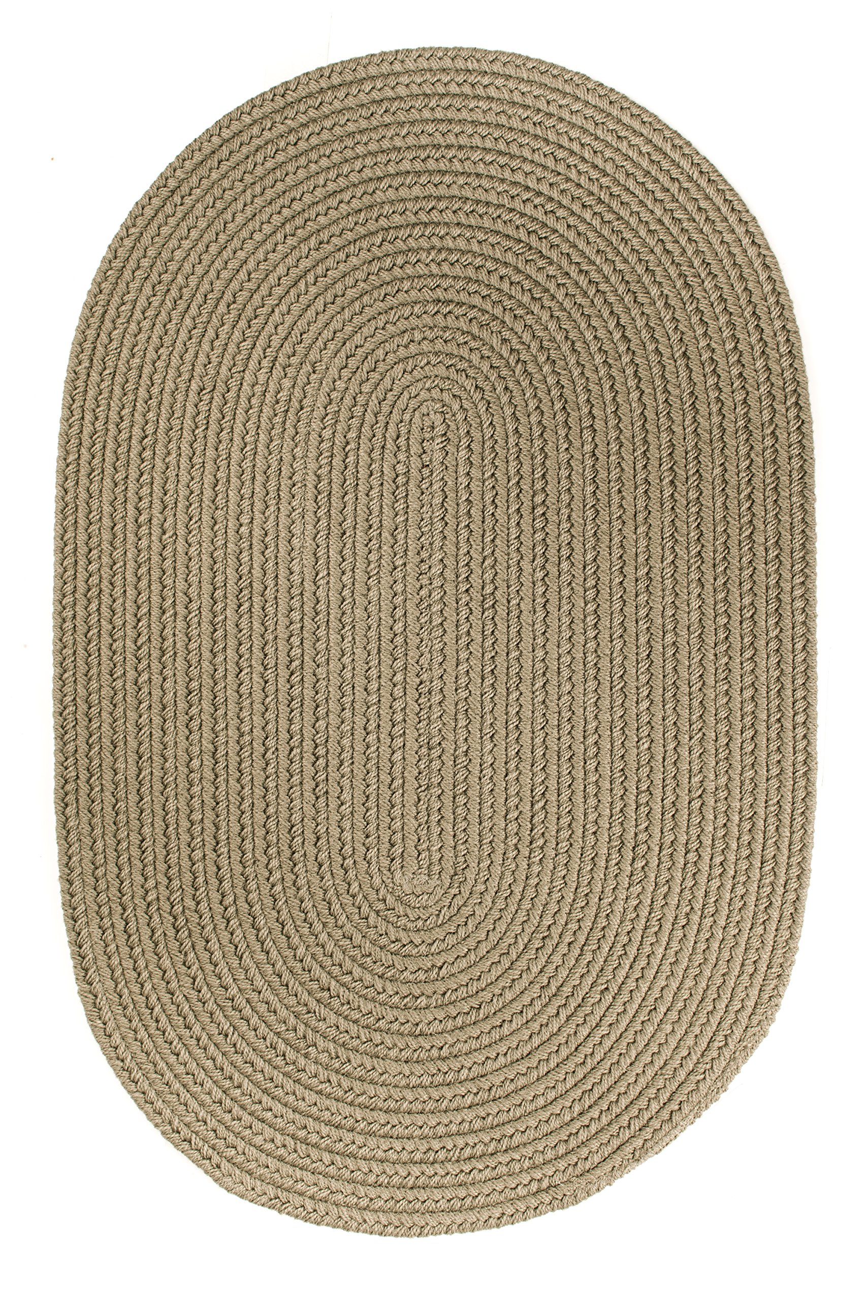 Rhody Rug Solid Poly S035 Moss Green 2' x 6' Oval Braided Runner - Non-Slip Area Rug for Hallway, Living Room & Bedroom | USA-Made Easy-Care Floor Mat for High Traffic Areas | Perfect Home Decor for Entryways, Kitchens & Dorm Rooms