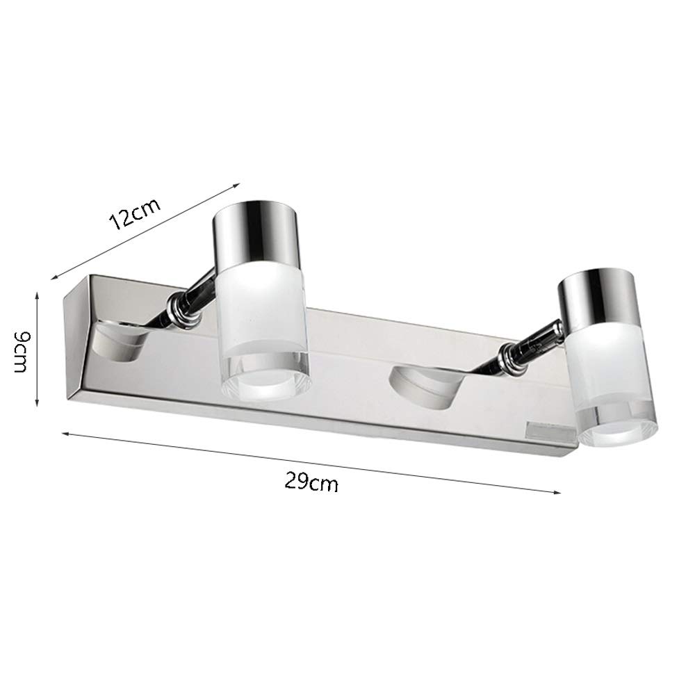2 Head LED Wall Mounted Light - Modern Waterproof Bathroom Lighting for Makeup Mirror, Dressing Table & Reading - Fog Resistant, Stylish Fixture for Home & Spa Use