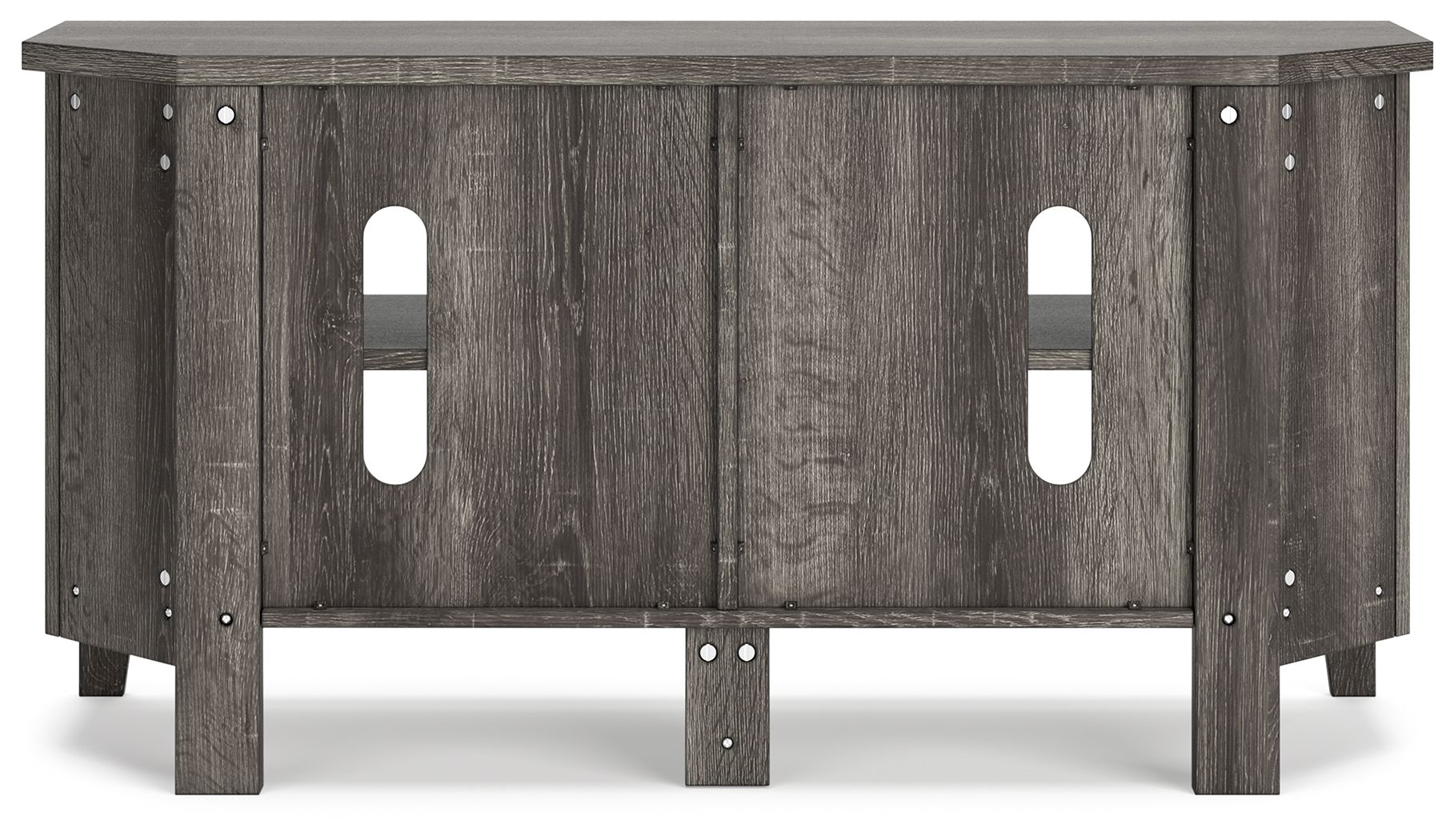 Arlenbry Gray Small Corner TV Stand with Storage Shelf - Modern Entertainment Center for Living Room, Bedroom & Home Theater Setup