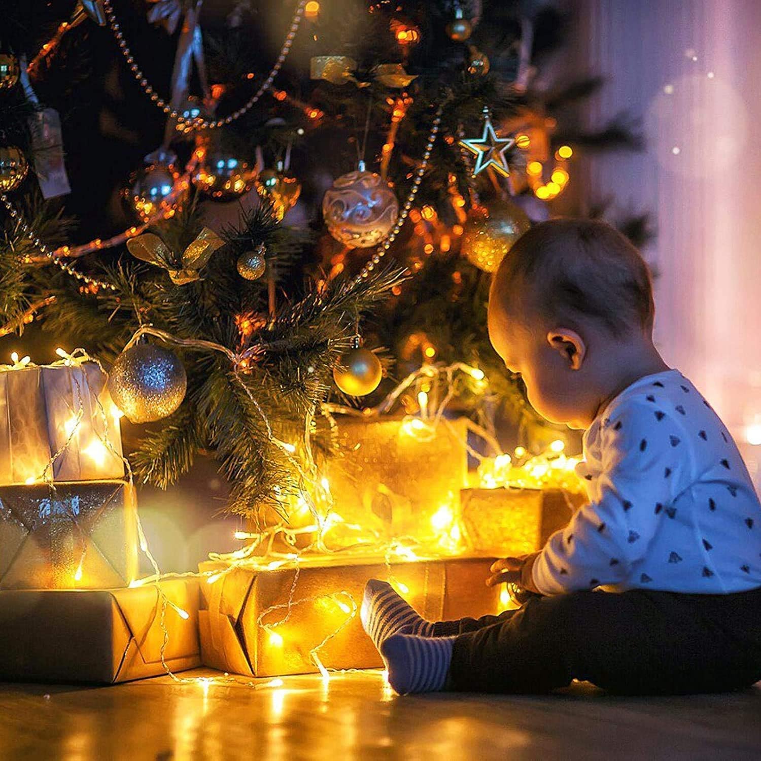 Quntis 500 LED Christmas String Lights 328ft, Waterproof Fairy Lights for Outdoor/Indoor - Home, Wedding, Party Decor