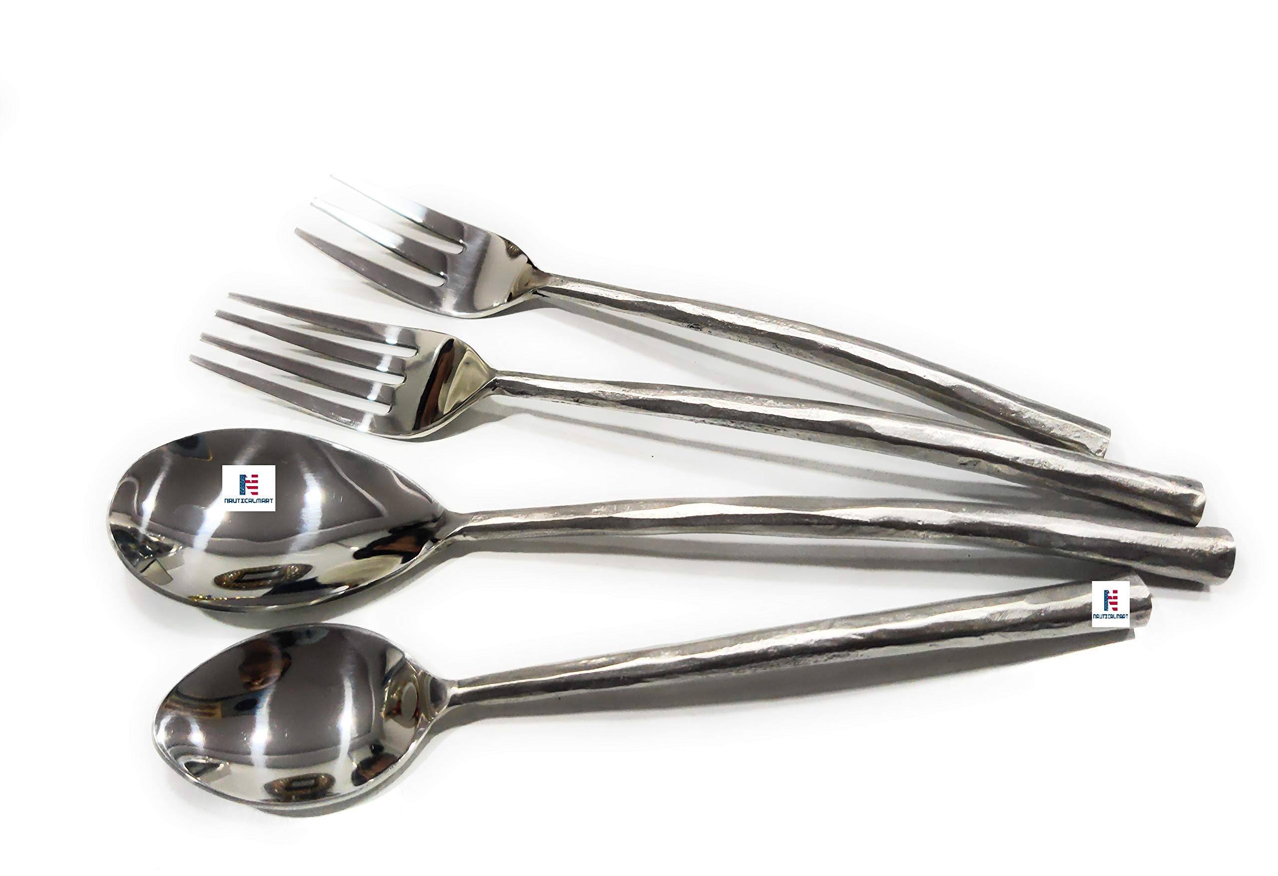 Premium Stainless Steel Flatware Cutlery Set - 18/10 Mirror Polished Silverware Utensils for Dining - Dishwasher Safe Knife Fork Spoon Set - Perfect for Everyday Meals, Dinner Parties & Restaurant Use