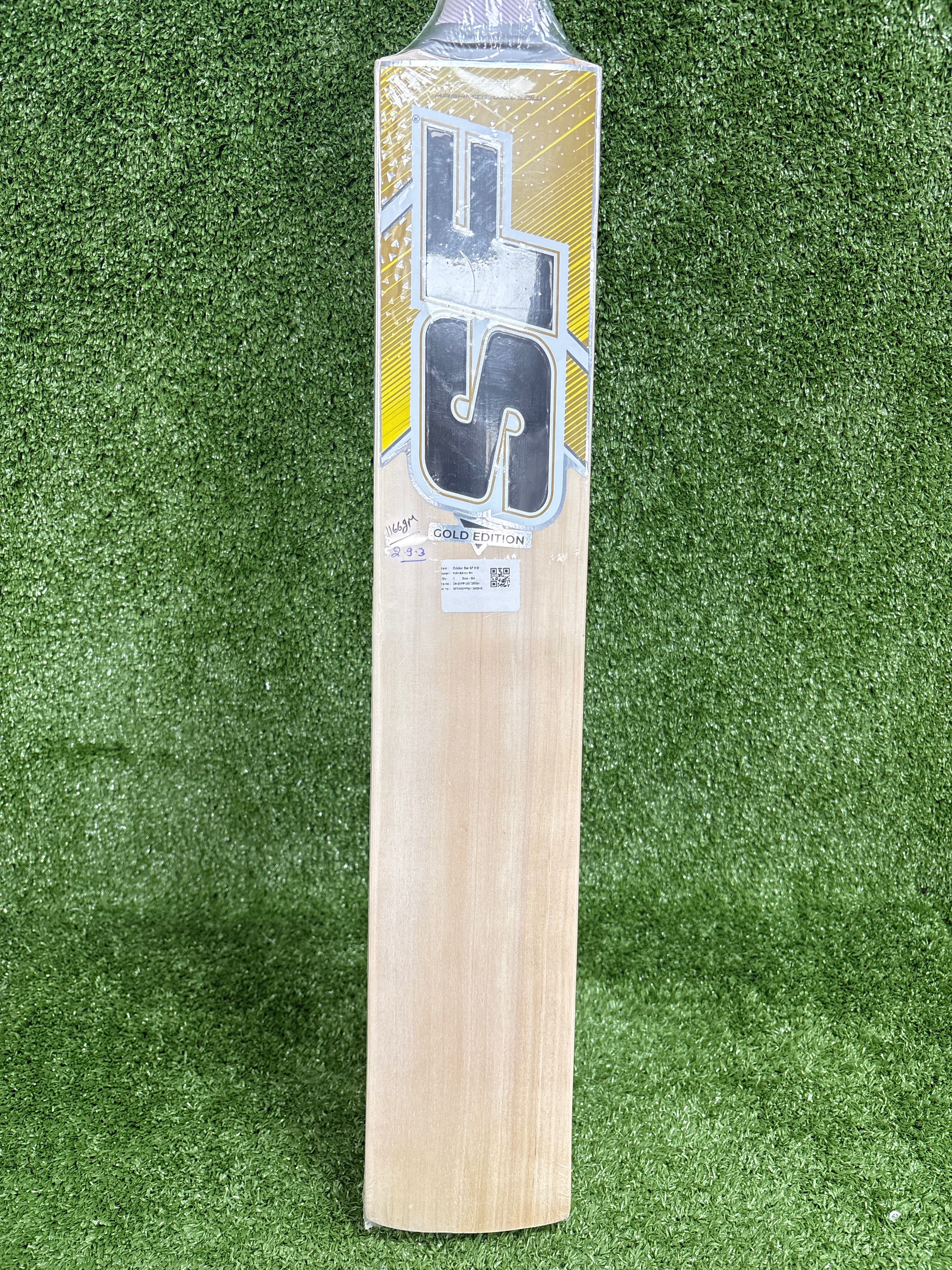 Premium SF Gold Edition Kashmir Willow Cricket Bat - Lightweight & Durable for Professional & Casual Play - Perfect for Matches, Practice & Backyard Games