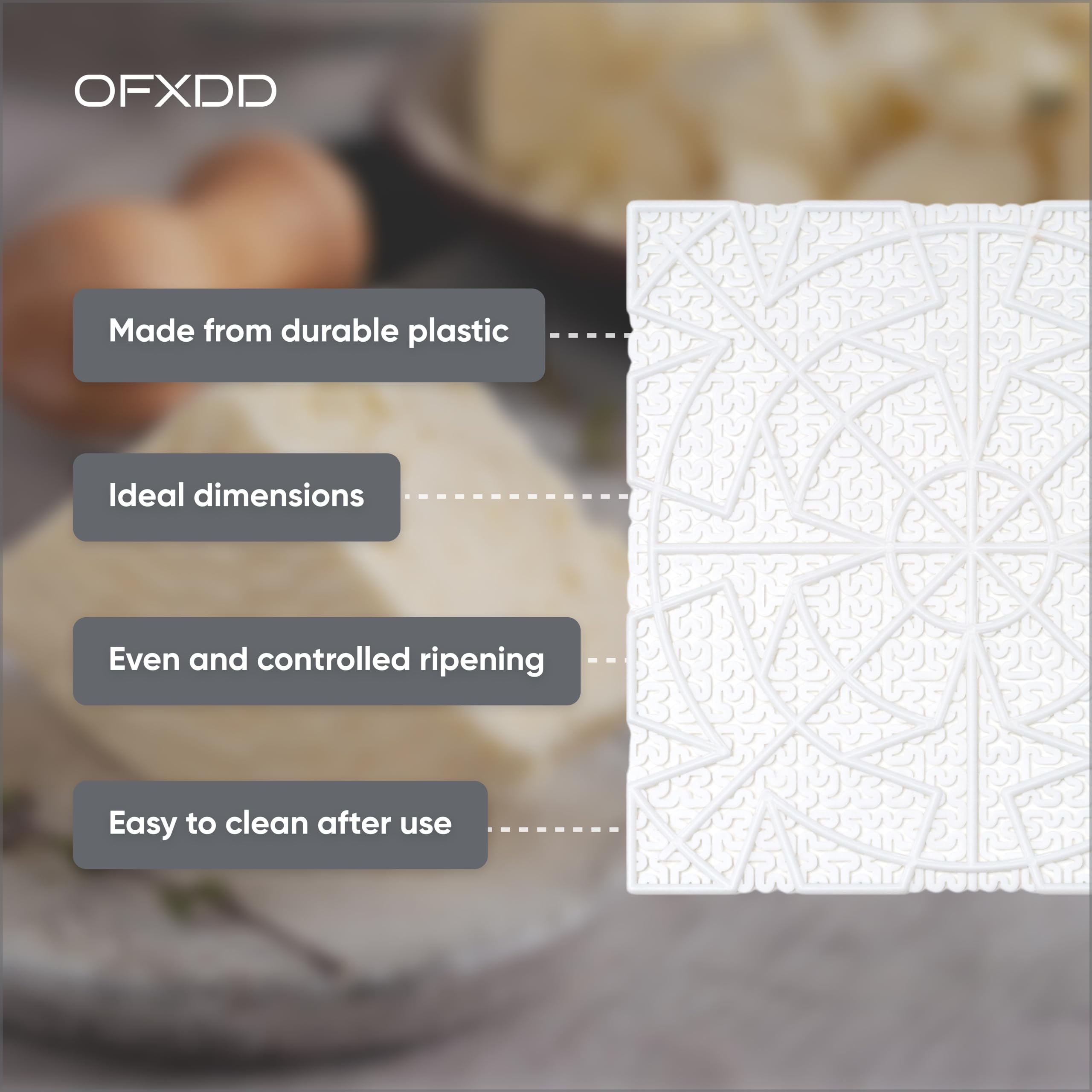 5-Pack Cheese Draining & Ripening Mats - BPA-Free Plastic Mesh for Cheese Making, Yogurt Straining & Fermenting - Perfect for Home Cheesemaking, DIY Yogurt & Food Preservation