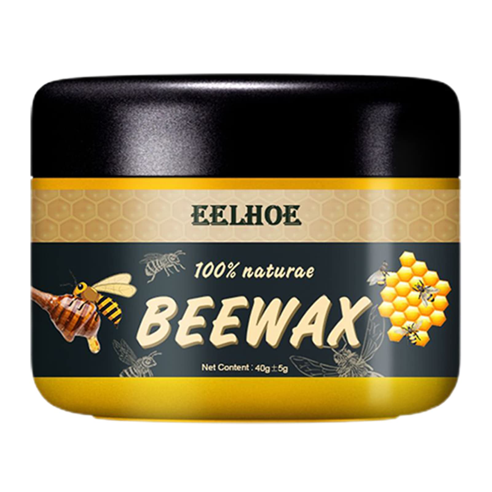 01SHIRTS All-Natural Beeswax Wood Polish & Conditioner - Multipurpose Furniture Wax for Tables, Floors, Cabinets | Eco-Friendly Wood Care & Protection for Home, Kitchen, Office Use