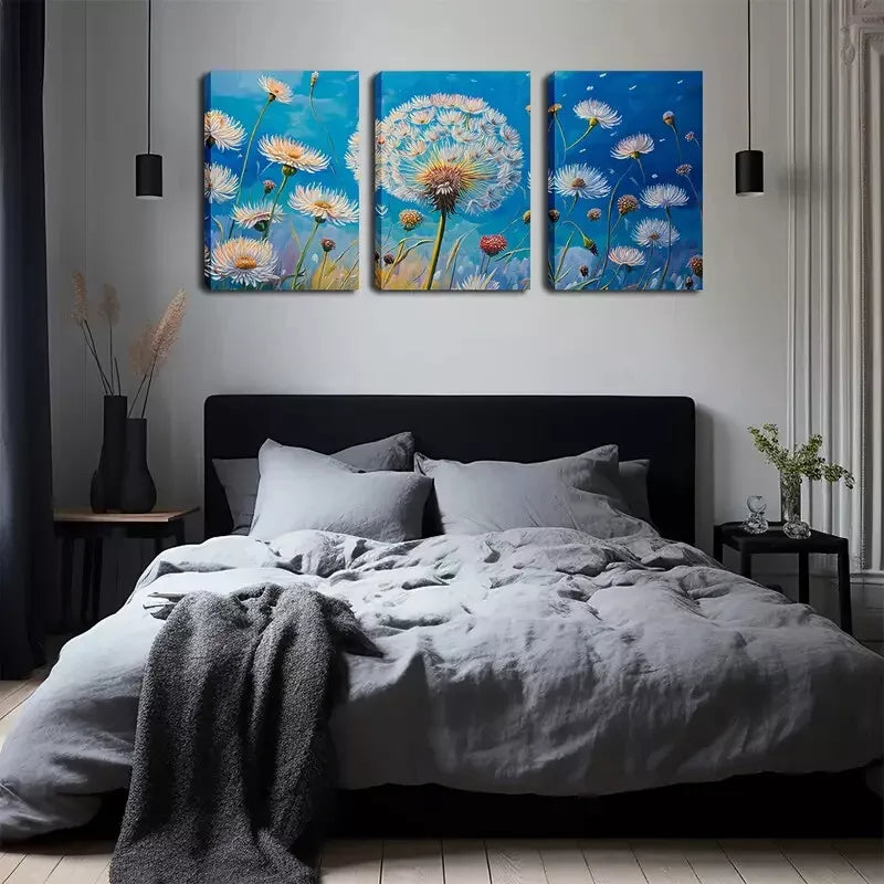 3-Piece Dandelion World Wall Art Set - Framed Canvas 40x60cm | High Quality Print | 100% Australian Made | Ready to Hang | Perfect for Living Room, Bedroom & Office Decor