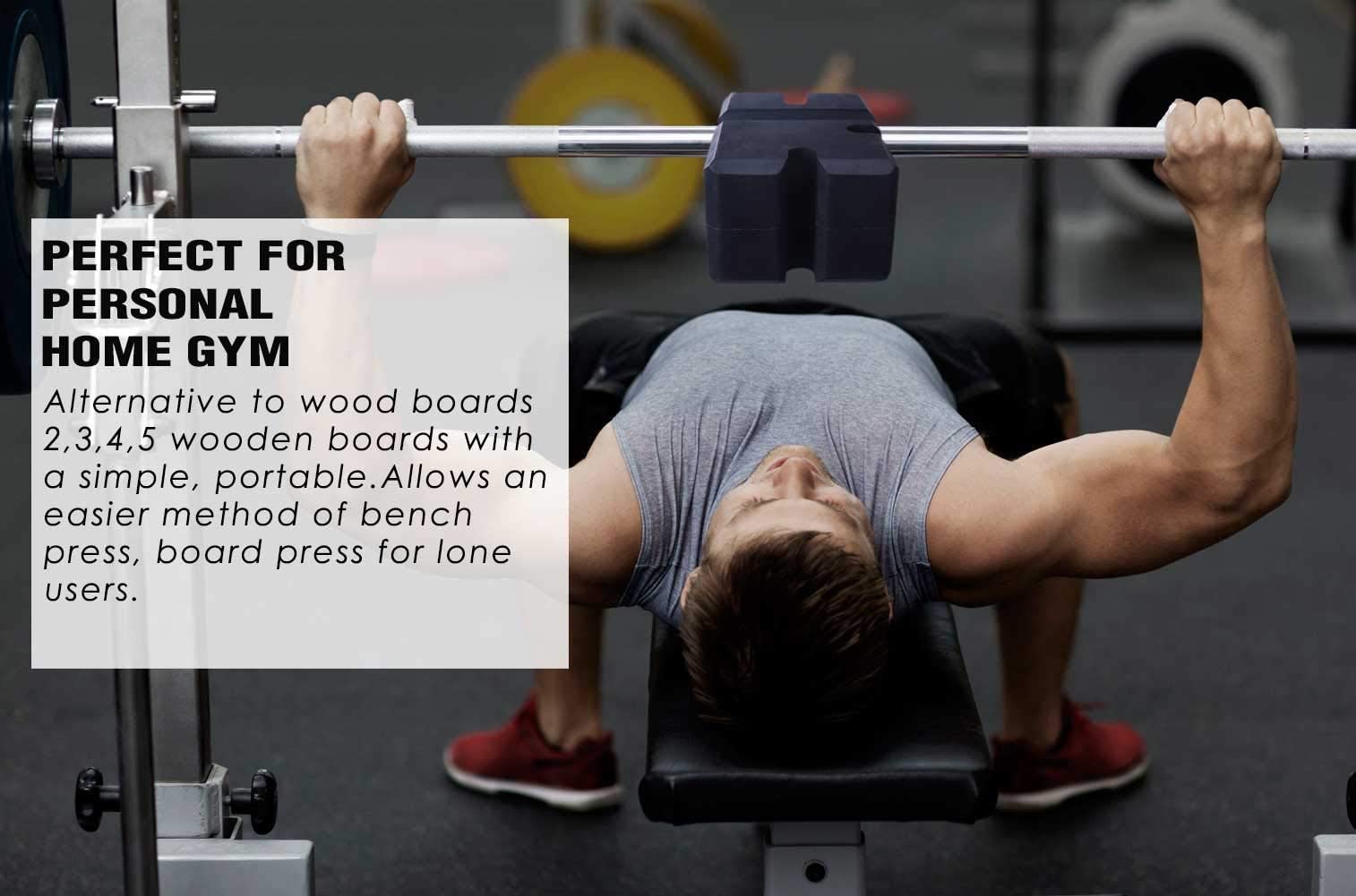 LARA STAR Adjustable Bench Press Blocks (2-5 Boards) - Premium Home Gym Equipment for Strength Training & Powerlifting | Perfect for Increasing Bench Press Performance in Home Workouts & Power Rack Training