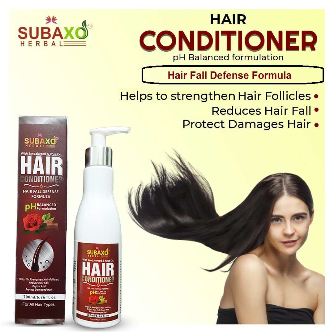 SUBAXO Herbal Hair Oil & Conditioner Set (200ml Each) - Natural Hair Growth Treatment for Dry, Damaged Hair - Perfect for Daily Hair Care & Scalp Nourishment