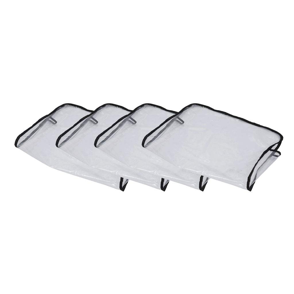 4 Pack Salon Plastic Back Covers - Disposable Hairdressing Capes for Barber & Beauty Salon Use - Perfect for Haircuts, Coloring, and Styling