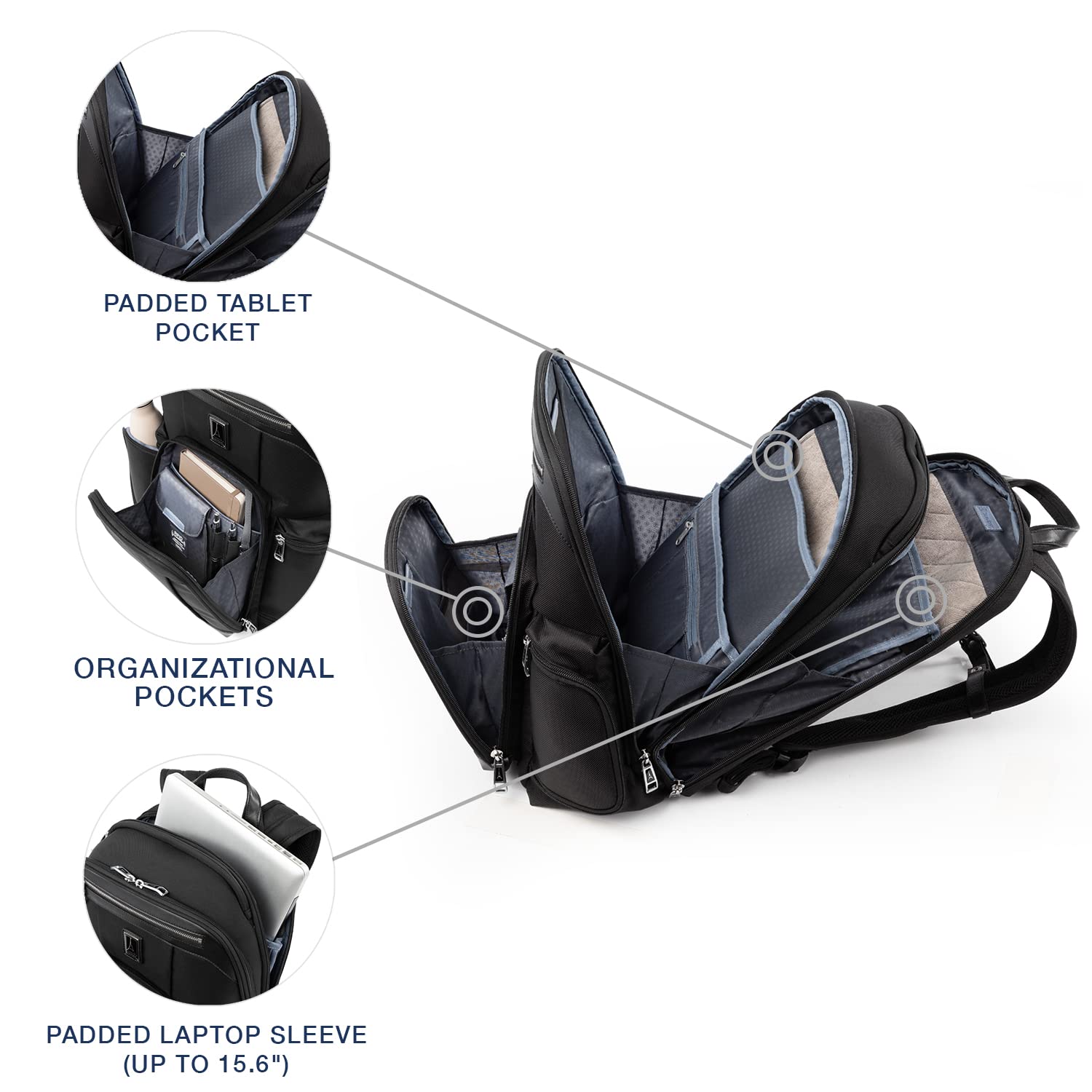 **Travelpro Platinum Elite Business Laptop Backpack for Men & Women – Fits 17.5 Inch Laptop – Durable & Stylish Work & Travel Backpack in Shadow Black – Perfect for Business Trips, Commuting & Office Use**
