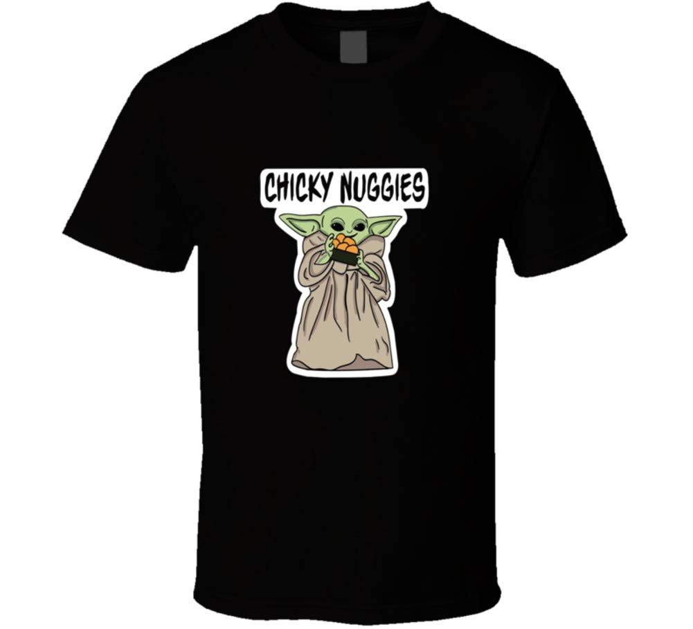 Baby Yoda Mandalorian Star Wars T-Shirt - Cute Funny Chicken Nuggets Design | Perfect for Cosplay, Gifts & Star Wars Fans