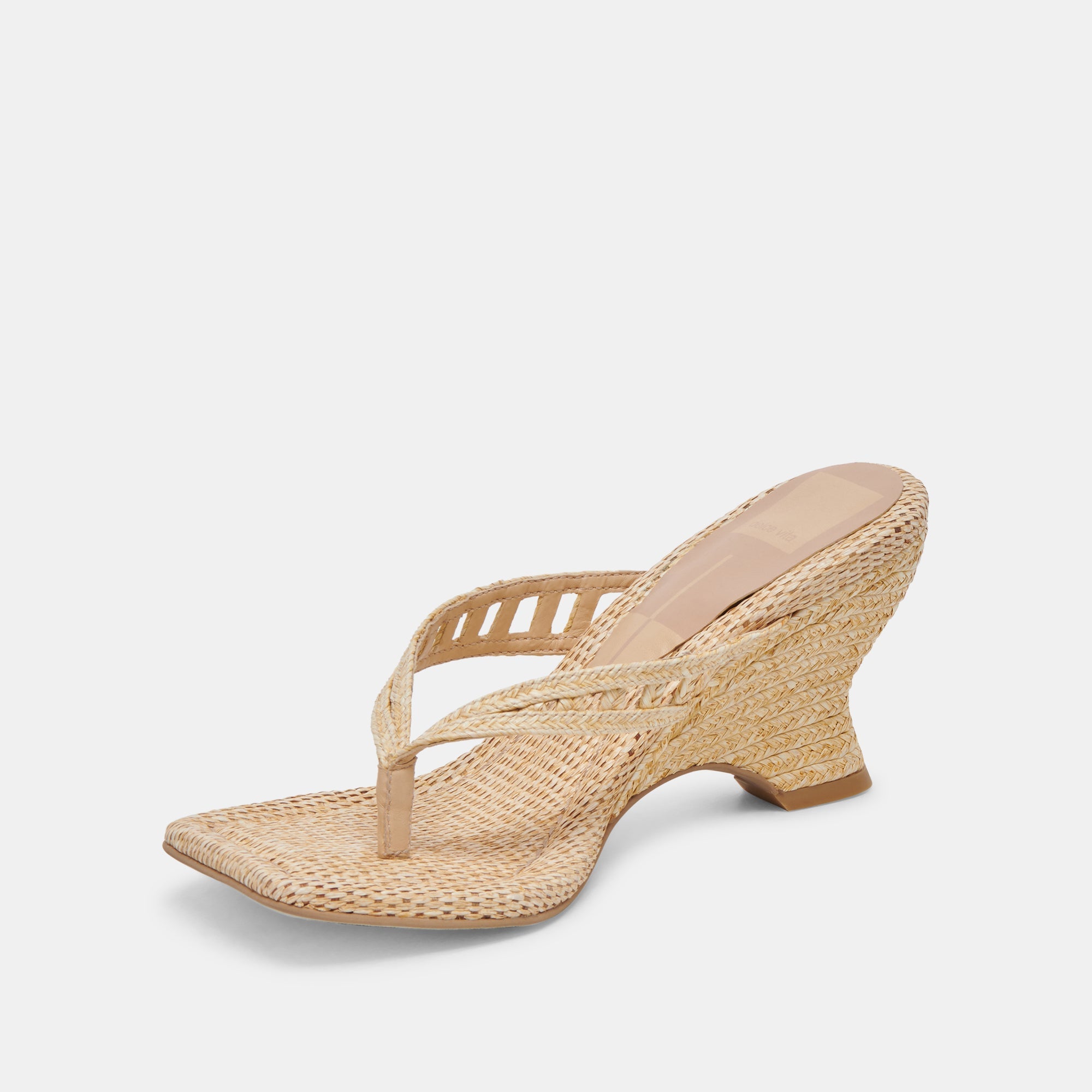 NULLAH WEDGES LT NATURAL RAFFIA Sandals - Women's Comfortable Espadrille Wedge Heels for Summer | Beach, Vacation & Casual Outfits