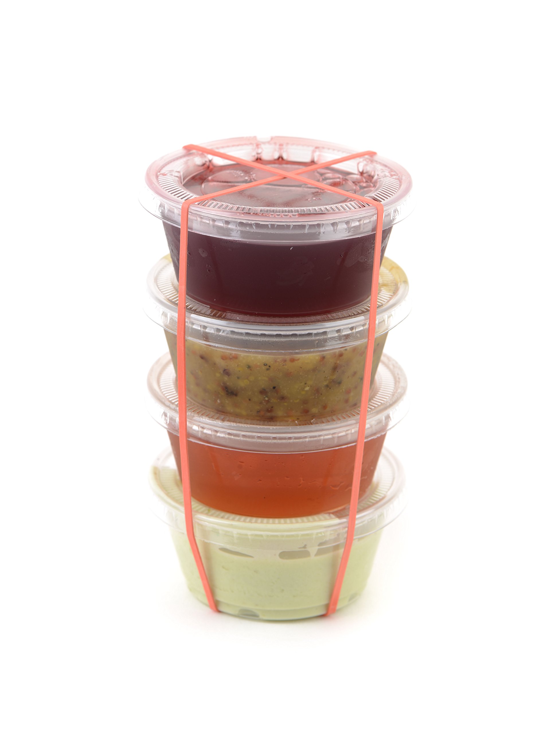 EcoQuality 3.25 oz Clear Plastic Disposable Portion Cups with Lids - 2000 Pack for Jello Shots, Souffle, Condiments, Food Sampling & Party Serving | BPA-Free Leakproof Containers for Catering, Restaurants & Home Use