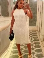 Autumn Winter Women's Solid Color Crochet Midi Dress - Sleeveless O-Neck Bodycon Knit Sweater Dress for Party, Date Night & Elegant Occasions | Sexy Knitted Outfit for Women