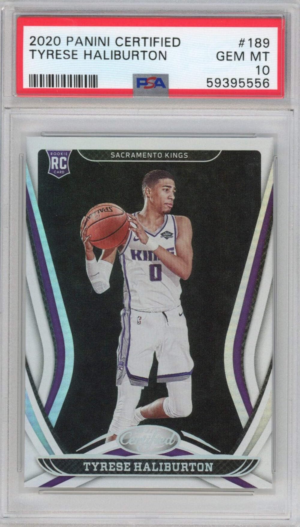 2020-21 Panini Certified Tyrese Haliburton #189 Rookie RC Basketball Card PSA 10 Gem Mint - NBA Collectible for Basketball Fans & Card Investors - Perfect for Display, Trading, and Portfolio Growth
