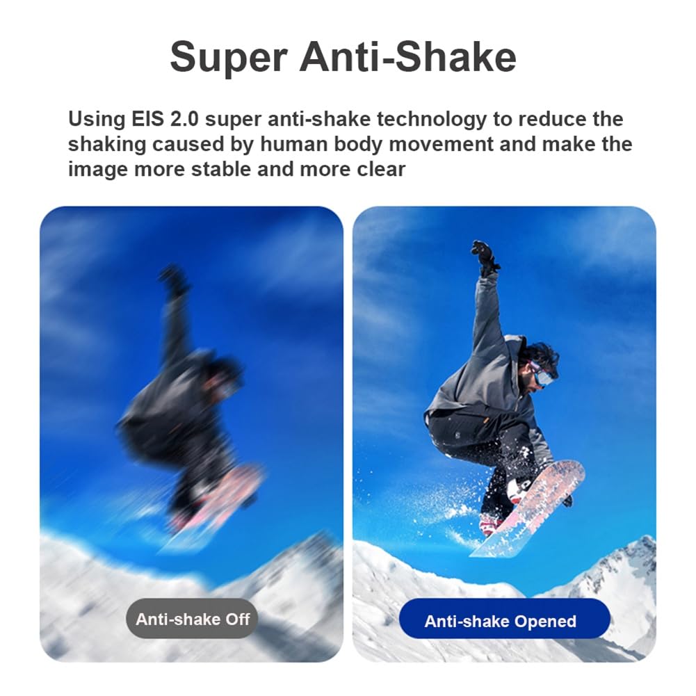 Youdefa Wearable 4K 30FPS WiFi Action Camera with Wide Angle Lens, APP Control & Long Battery Life - Perfect for Vlogging, Sports Recording, Live Streaming and Outdoor Adventures