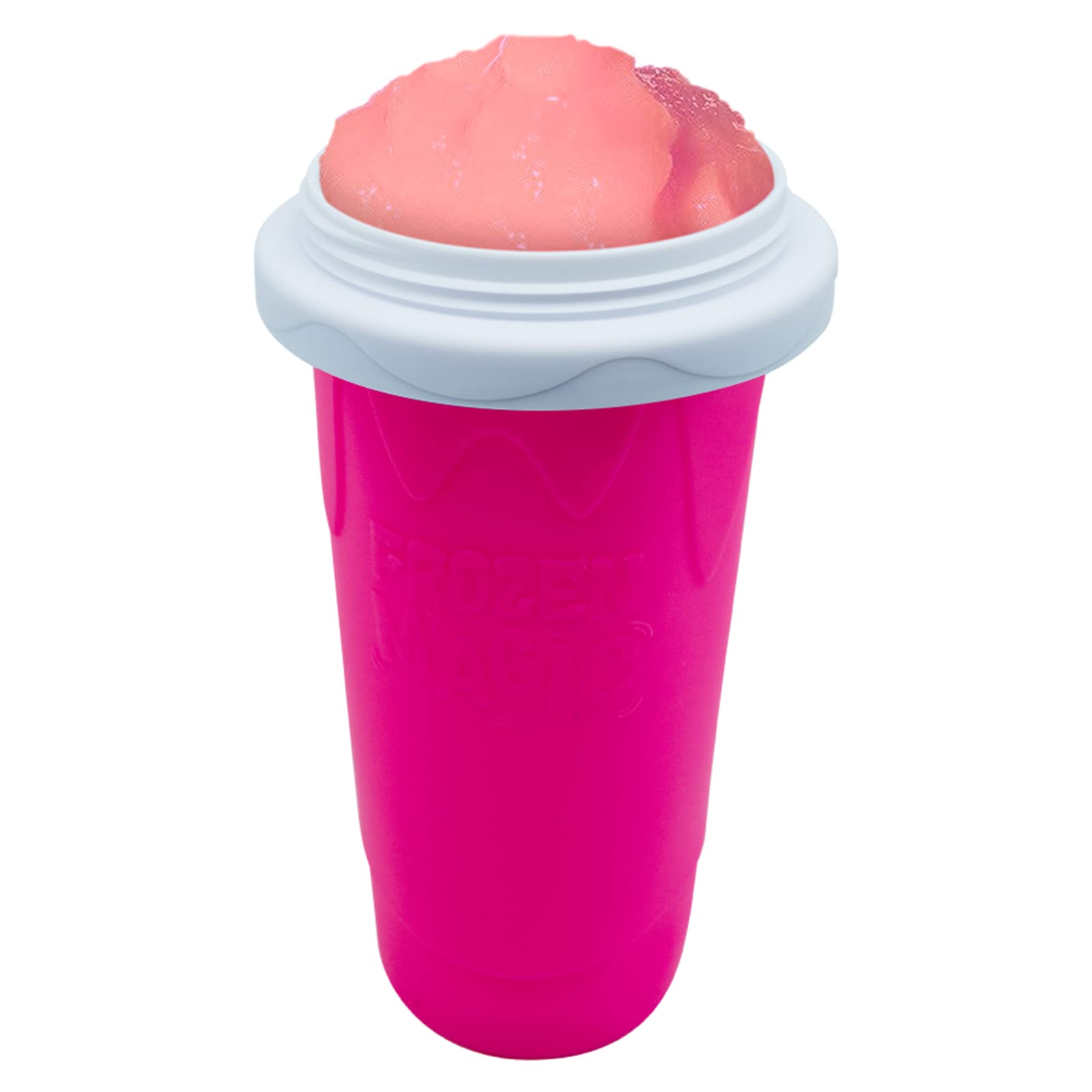 Magic Slushie Maker Cup - Quick Freeze Slushy Cup for Milk, Cola & Juice - Includes Lid & Straw - Perfect for Smoothies, Cocktails & Summer Drinks - Fun for All Ages (Red)