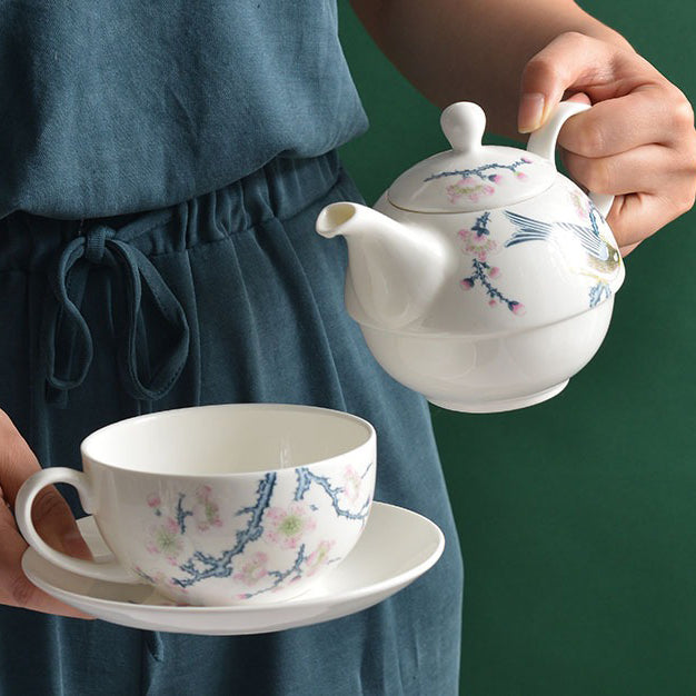 Premium Tangshan Bonoe Chinese Tea Set for One - Perfect for Home, Office, or Gift Giving