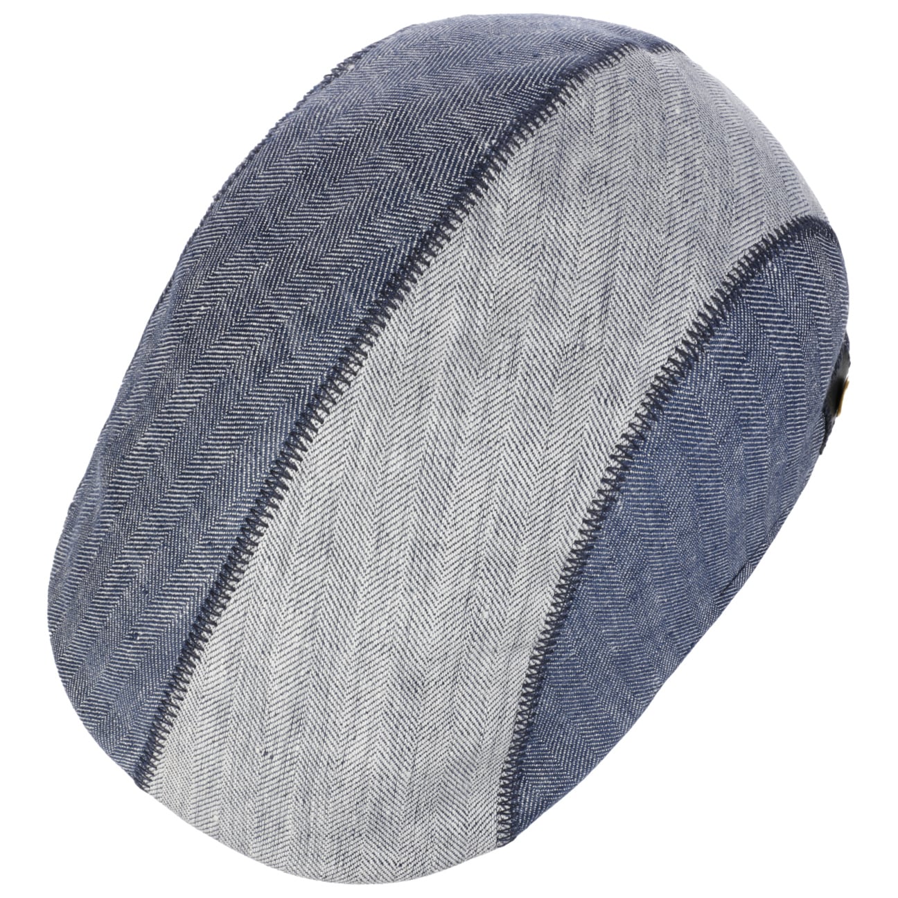 Stylish Mayser Prince Twotone Linen Flat Cap for Men - Perfect for Casual Outings, Golf, and Vintage Fashion