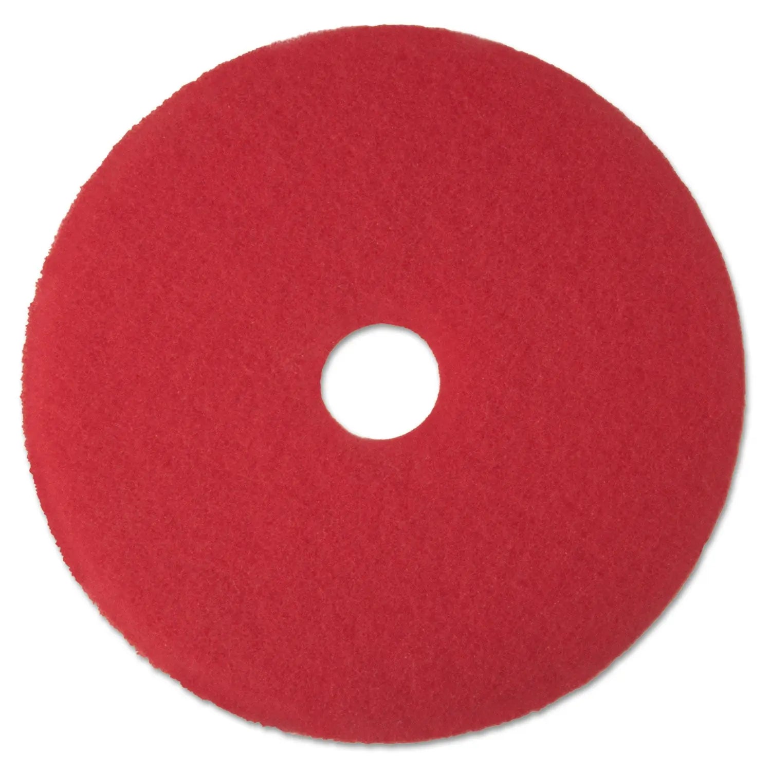 3M™ Low Speed Buffer Floor Pads 5100 - 13 Inch Diameter, Red, 5 Pads per Carton for Hardwood, Tile & Concrete Floor Cleaning & Polishing