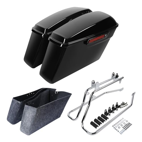 Vivid Black Black Latch + Chrome Brackets