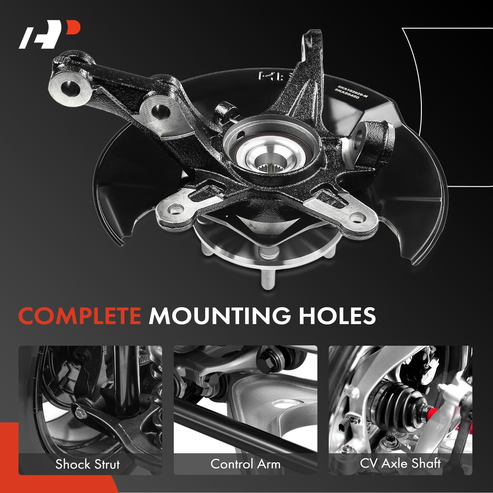Premium Front Right Steering Knuckle & Wheel Bearing Hub Assembly for 2006-2011 Honda Civic (Excluding Si Model) - Passenger Side Replacement Part | Durable Auto Suspension Component for Smooth Driving & Enhanced Vehicle Control