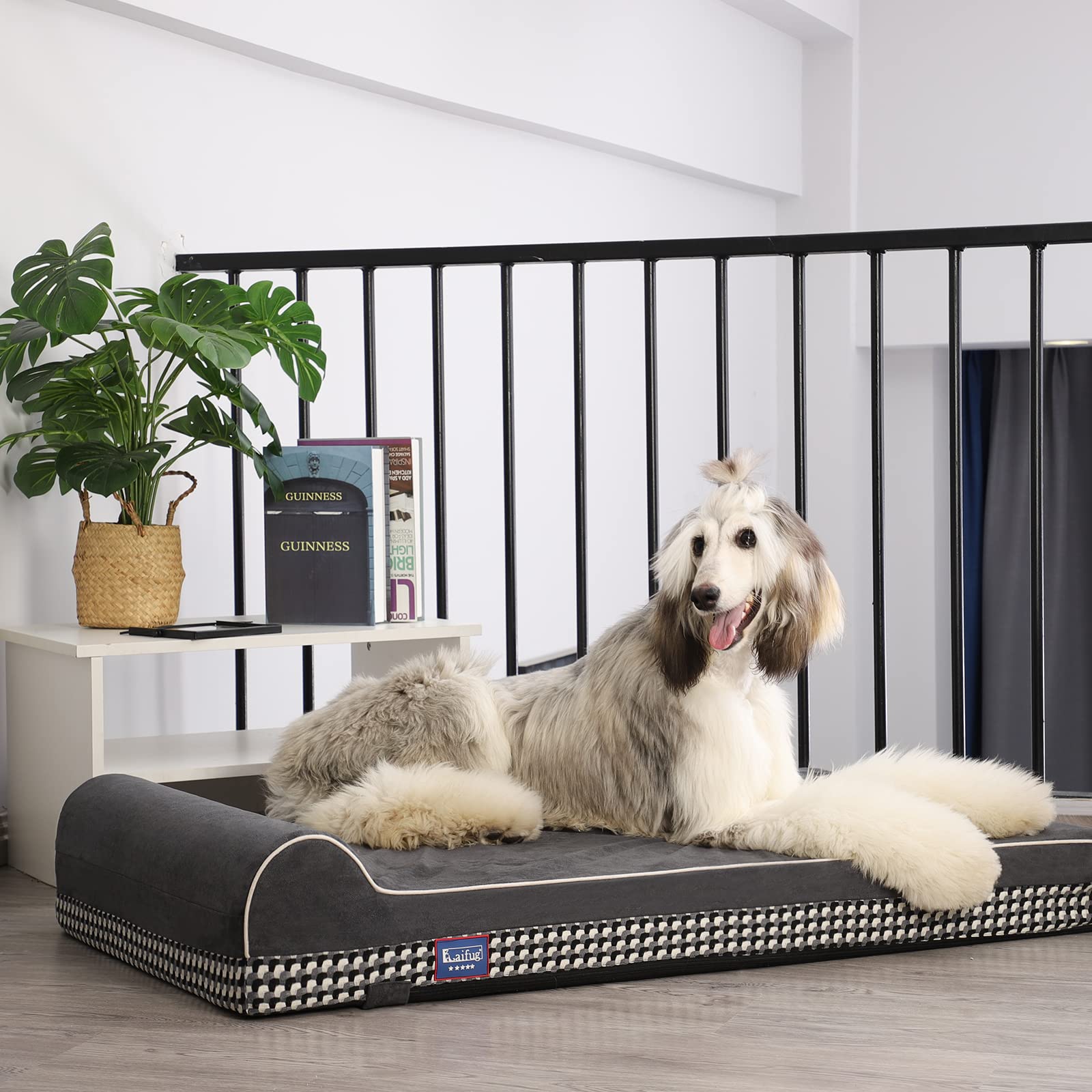 Orthopedic Memory Foam Dog Bed - Large, Waterproof & Washable for Big Dogs - Home Comfort