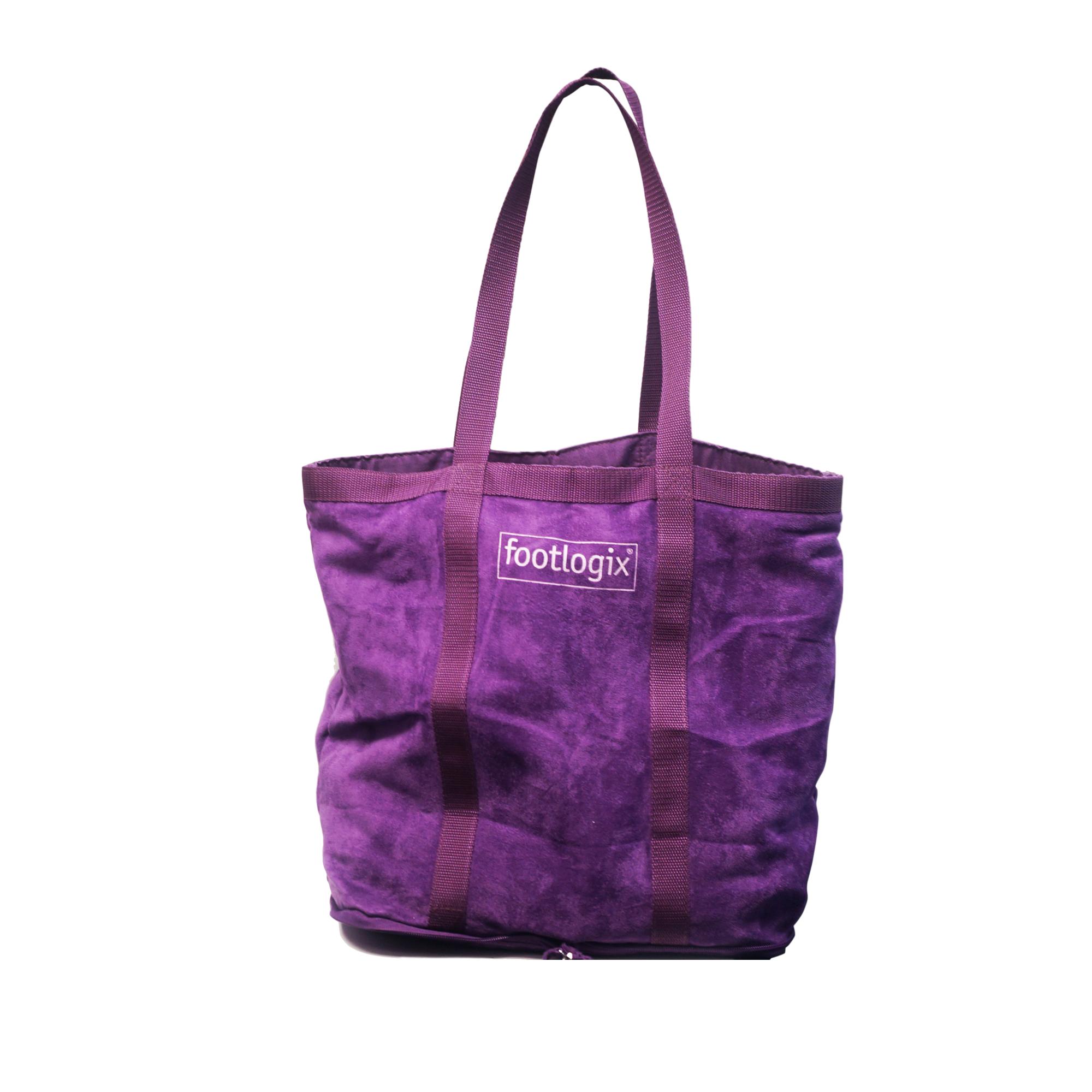 Footlogix Purple Suede Handbag for Women - Stylish Crossbody Purse with Adjustable Strap, Perfect for Work, Travel & Everyday Use