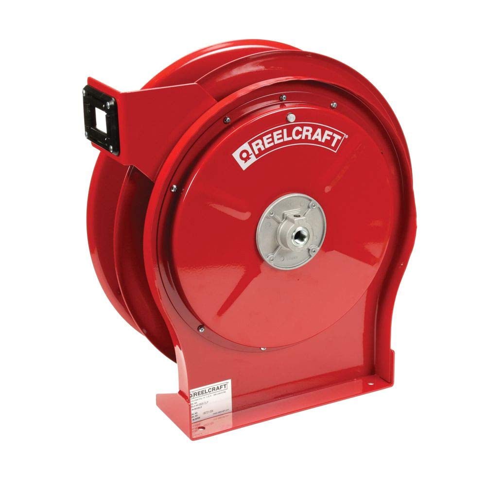 Reelcraft 5605 OLP Premium Duty Spring Retractable Hose Reel - Heavy Duty 50ft Air Water Hose Reel for Garage, Workshop & Outdoor Use (Hose Not Included)