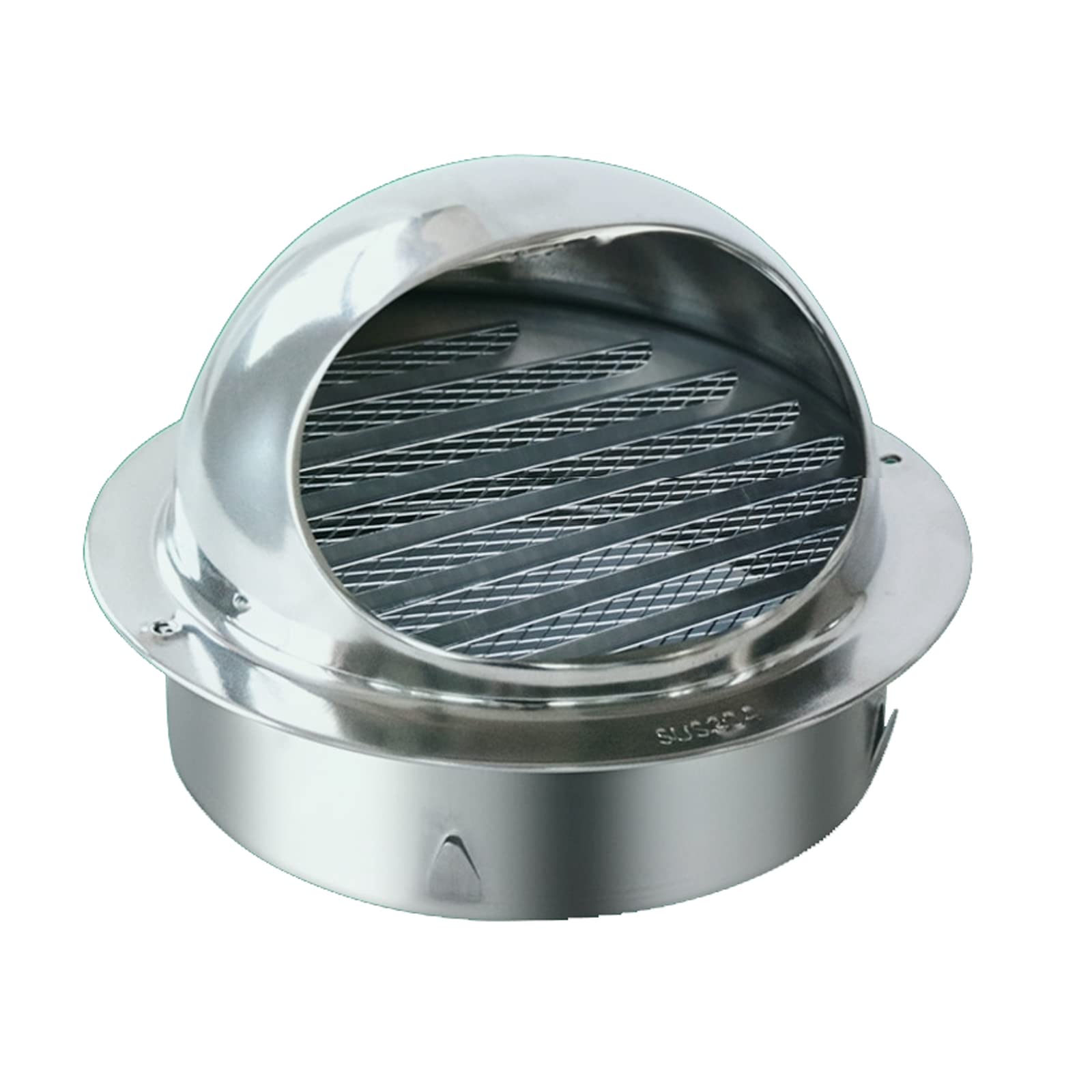 Stainless Steel Round Air Vent with Built-in Fly Screen Mesh - 120mm/4.72in Wall Vent Cap for Home Ventilation, HVAC System & Indoor Air Circulation - Durable Metal Air Outlet Cover for Kitchen, Bathroom & Basement