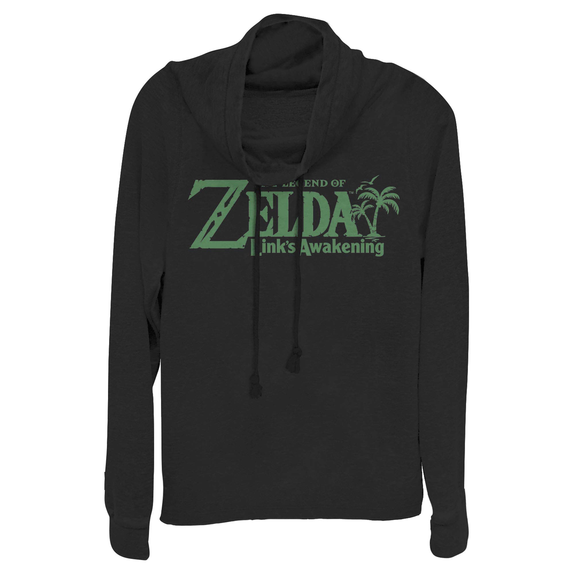 Nintendo Legend of Zelda Link's Awakening Logo Pullover Sweatshirt for Teens - Cozy Cowl Neck Gaming Hoodie for Casual Wear & Zelda Fan Gifts