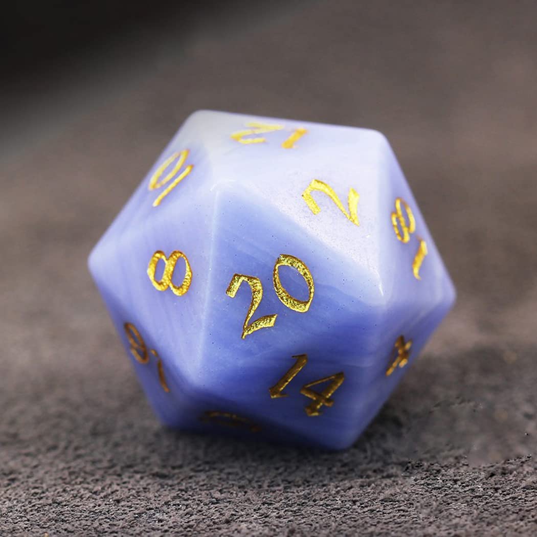 LANGWEI D&D Dice Set - 7-Piece Pretty Purple Agate Polyhedral Dice for Tabletop RPG Games, Dungeons & Dragons, TRPG, Pathfinder | Perfect for Role Playing Adventures & Creative Gifts