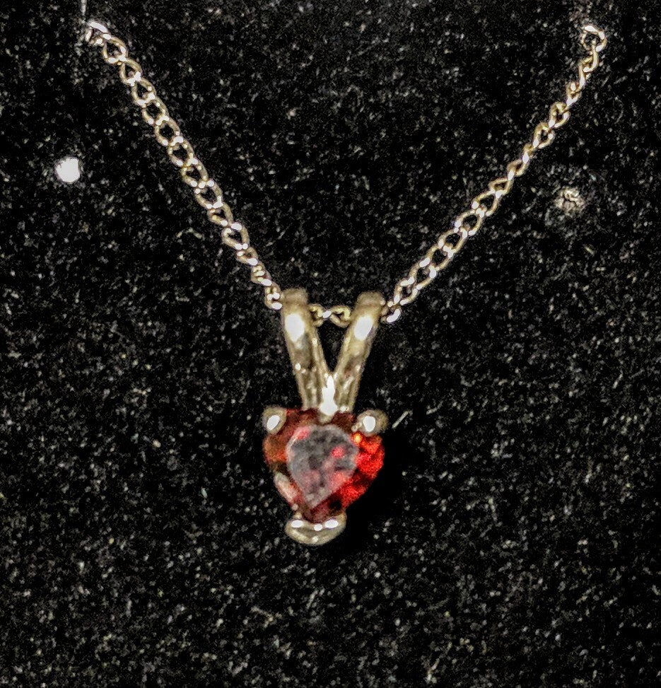 Natural Birthstone Heart Pendant Necklace - Solid Sterling Silver or 14K White/Yellow Gold - 5mm Dainty Jewelry for Kids & Women - Perfect for Birthdays, Christenings & Special Occasions