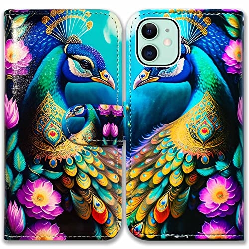 Colorful Peacock Mandala Flowers