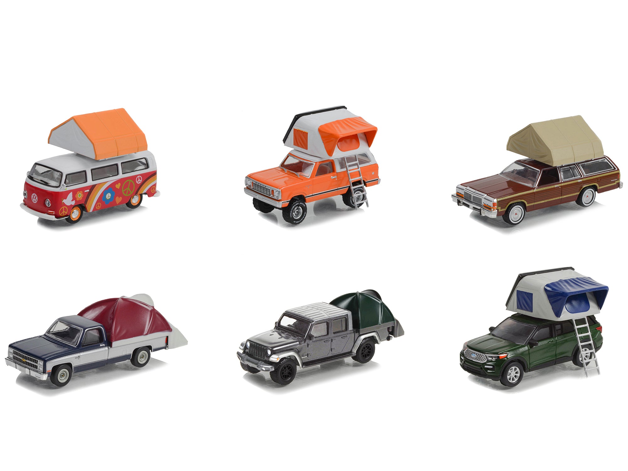Greenlight 1/64 Scale Diecast Model Cars - The Great Outdoors Series 2 (Set of 6) | Collectible Miniature Vehicles for Display & Play | Perfect for Car Enthusiasts & Model Collectors