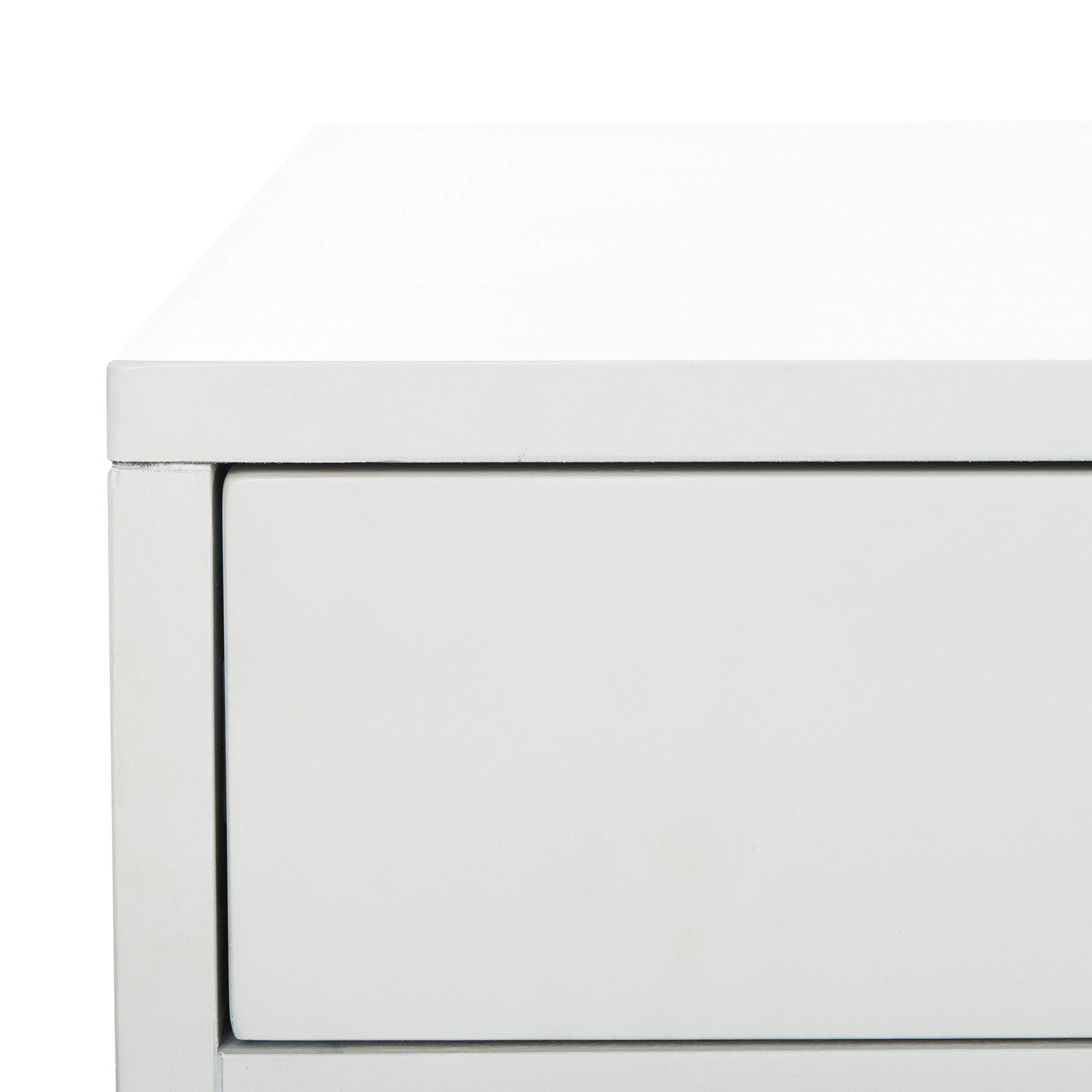 Safavieh Home Levinson Mid-Century Modern White and Gold 2-Drawer Coffee Table - Stylish Living Room Furniture for Small Spaces & Modern Home Decor