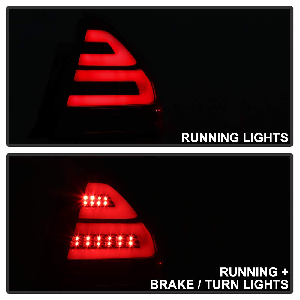 ACANII Black Dual LED Tube Tail Lights Brake Lamps Replacement for 2006-2013 Chevy Impala - Driver & Passenger Side - Enhance Night Visibility & Style for Sedans