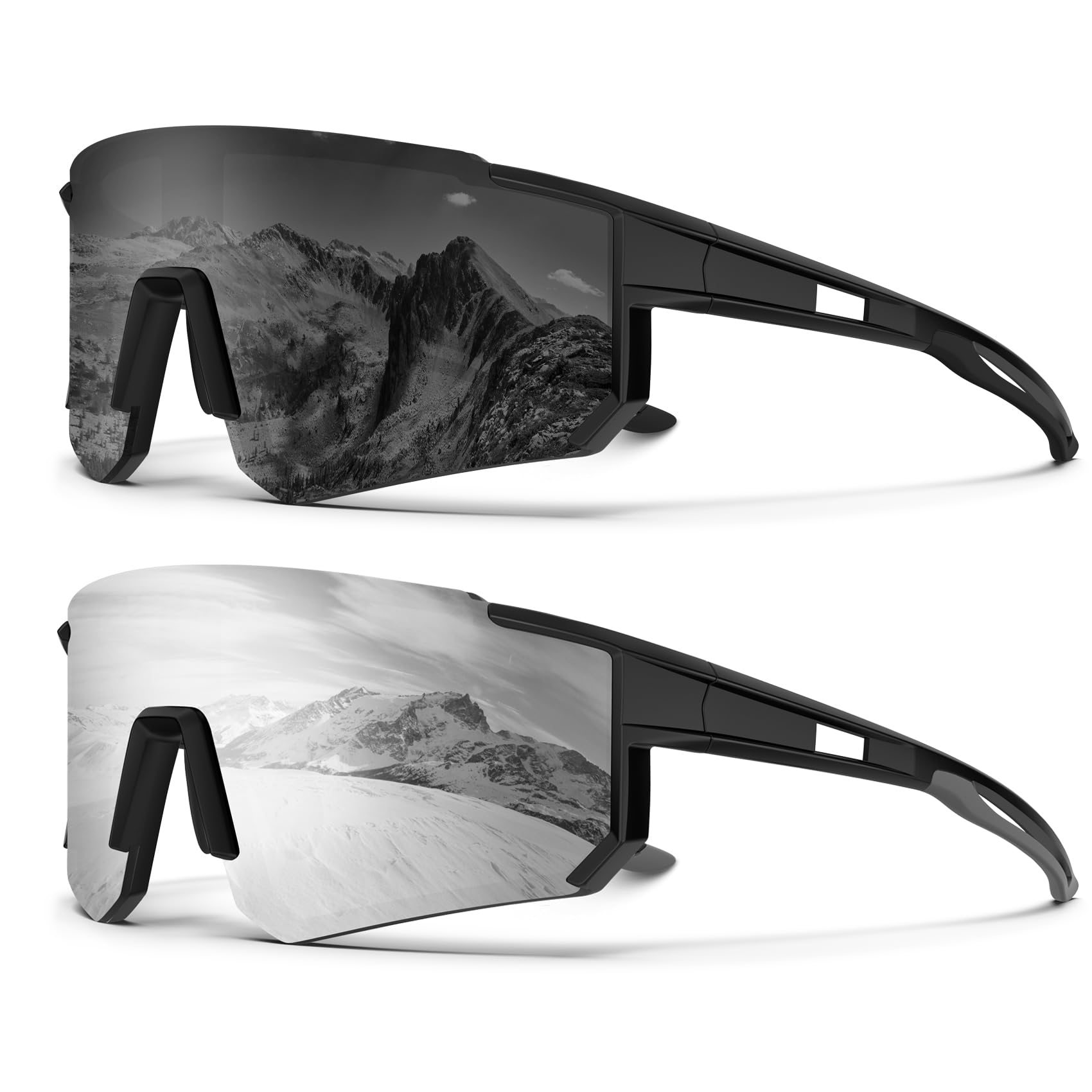 KALIYADI Polarized Sports Sunglasses for Men & Women - UV Protection Running Cycling Driving Fishing Sunglasses - Perfect for Outdoor Activities, Sports, and Travel
