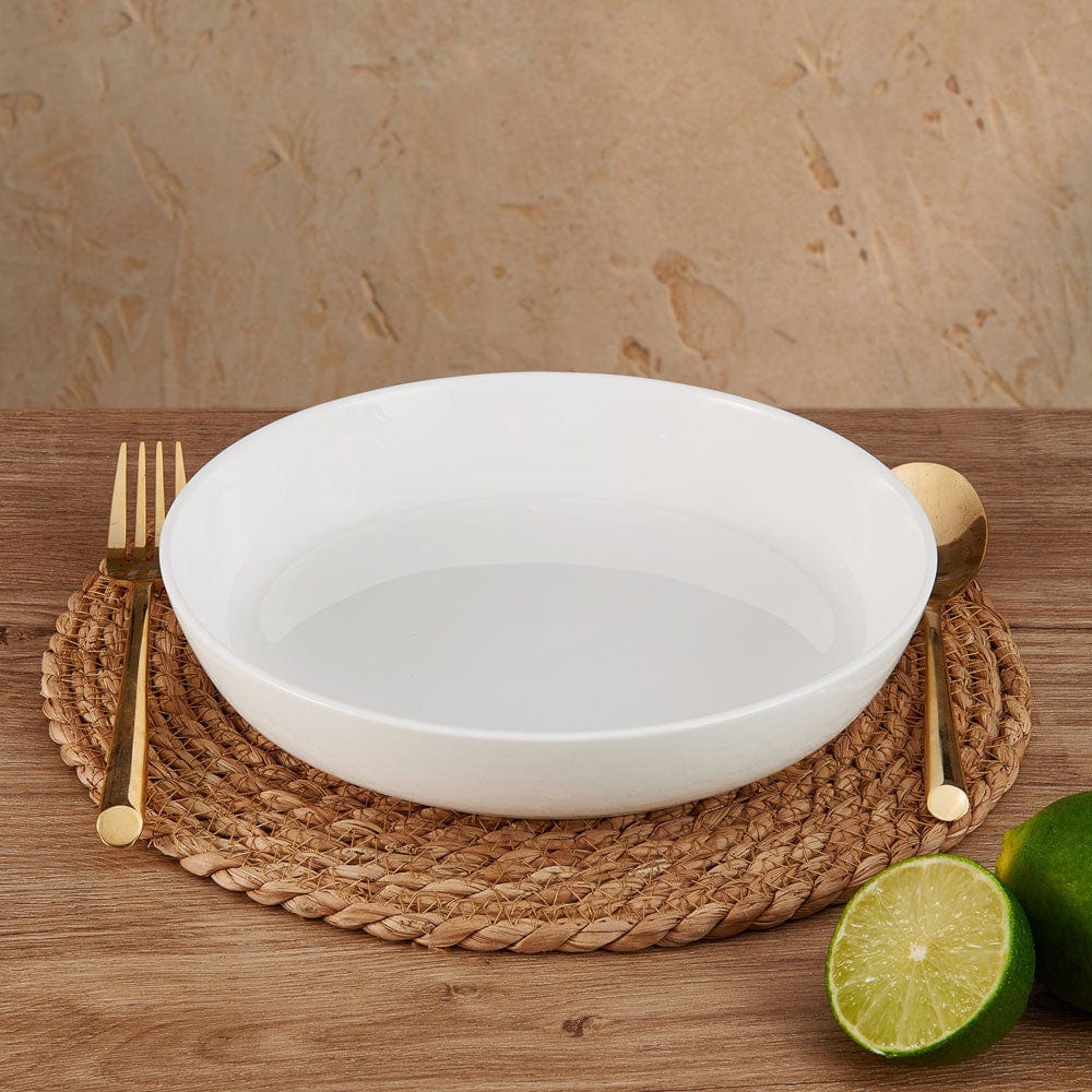 Samantha Set of 4 Pasta Bowls - Premium Ceramic Pasta Serving Bowls for Spaghetti, Salad & Soup - Perfect for Family Dinners & Entertaining Guests