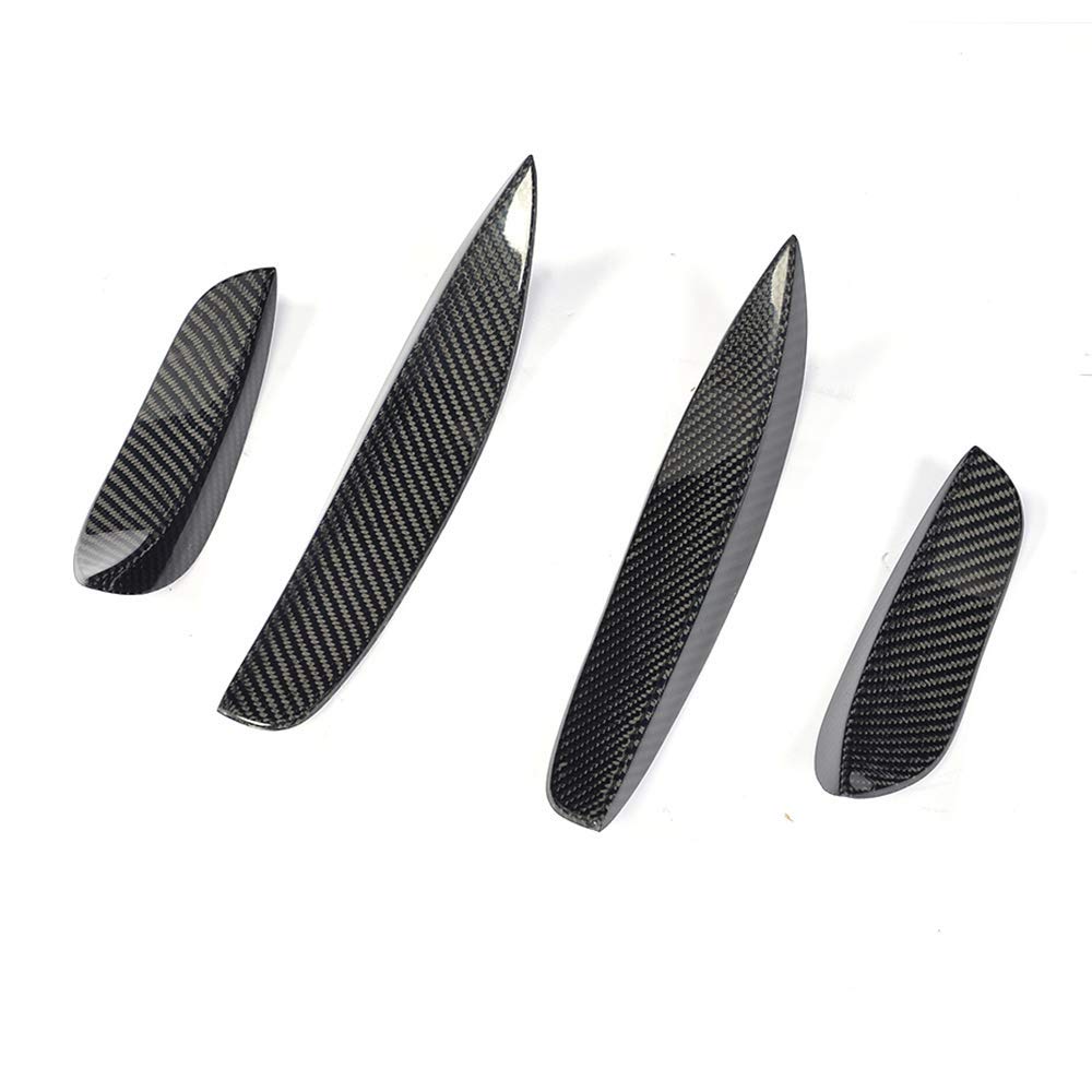 IKON MOTORSPORTS Front Bumper Fins & JC Style Rear Apron Carbon Fiber for 2015-2021 Mercedes C-Class W205 C63 AMG | Perfect for Street Racing & Car Shows