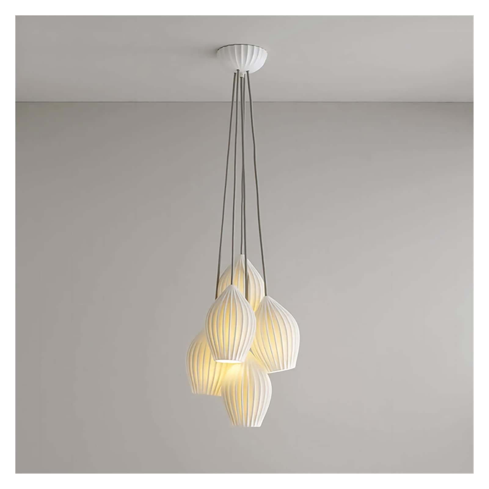 Modern Nordic Ceramic Floor Lamp & Wall Mount Lamp - 7 Heads LED Pendant Light for Bedroom, Living Room, Restaurant - Creative Home Decor Lighting for Cozy Ambiance & Stylish Interior Design