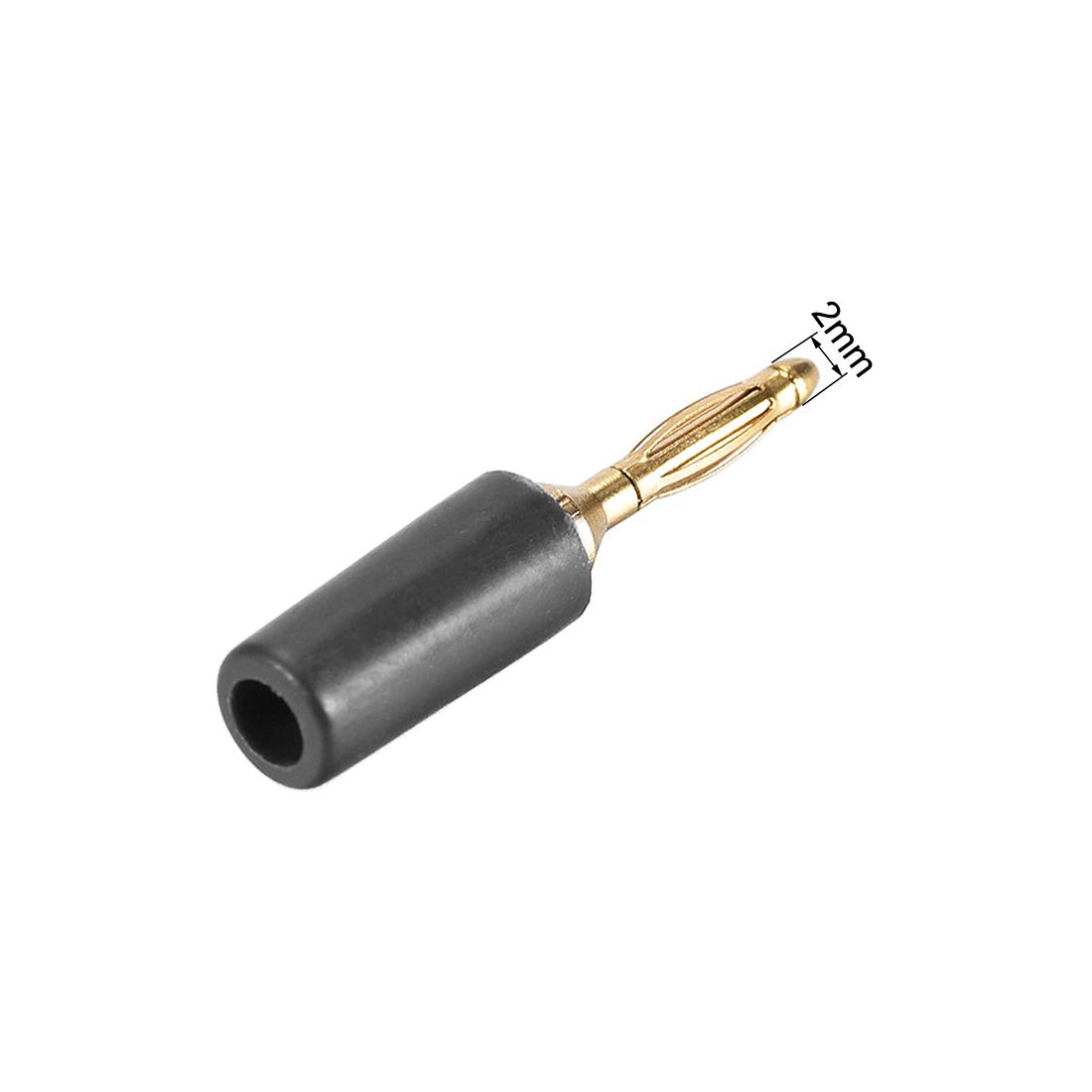 uxcell 2mm Banana Plugs - Gold & Black Speaker Wire Cable Connectors (5-Pack) for Home Audio, Stereo Systems & DIY Speaker Projects