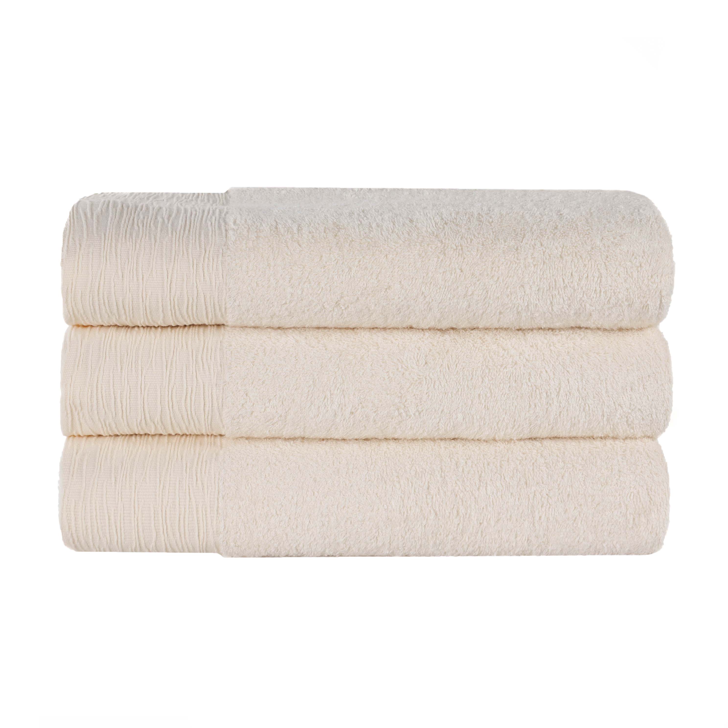 Bamboo Rayon Eco-Friendly Soft Bath Towel Set of 3 | Ultra Absorbent & Hypoallergenic | Perfect for Spa, Bathroom & Beach