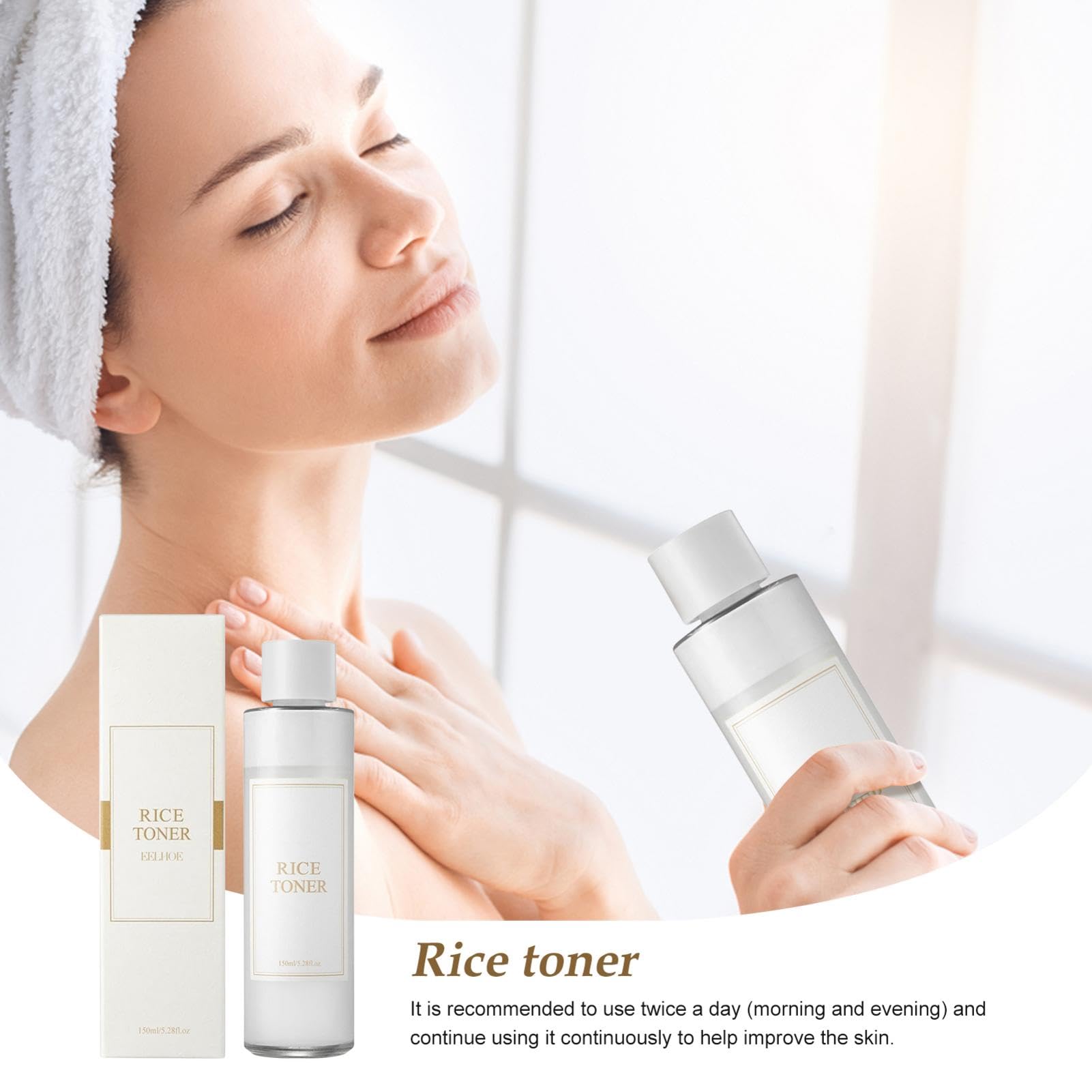 Korean Rice Toner for Face - 150ml Hydrating & Brightening Skincare | Natural Rice Extract Toner for Deep Moisture & Radiance | Perfect for Dry, Dull Skin & Daily Korean Beauty Routine