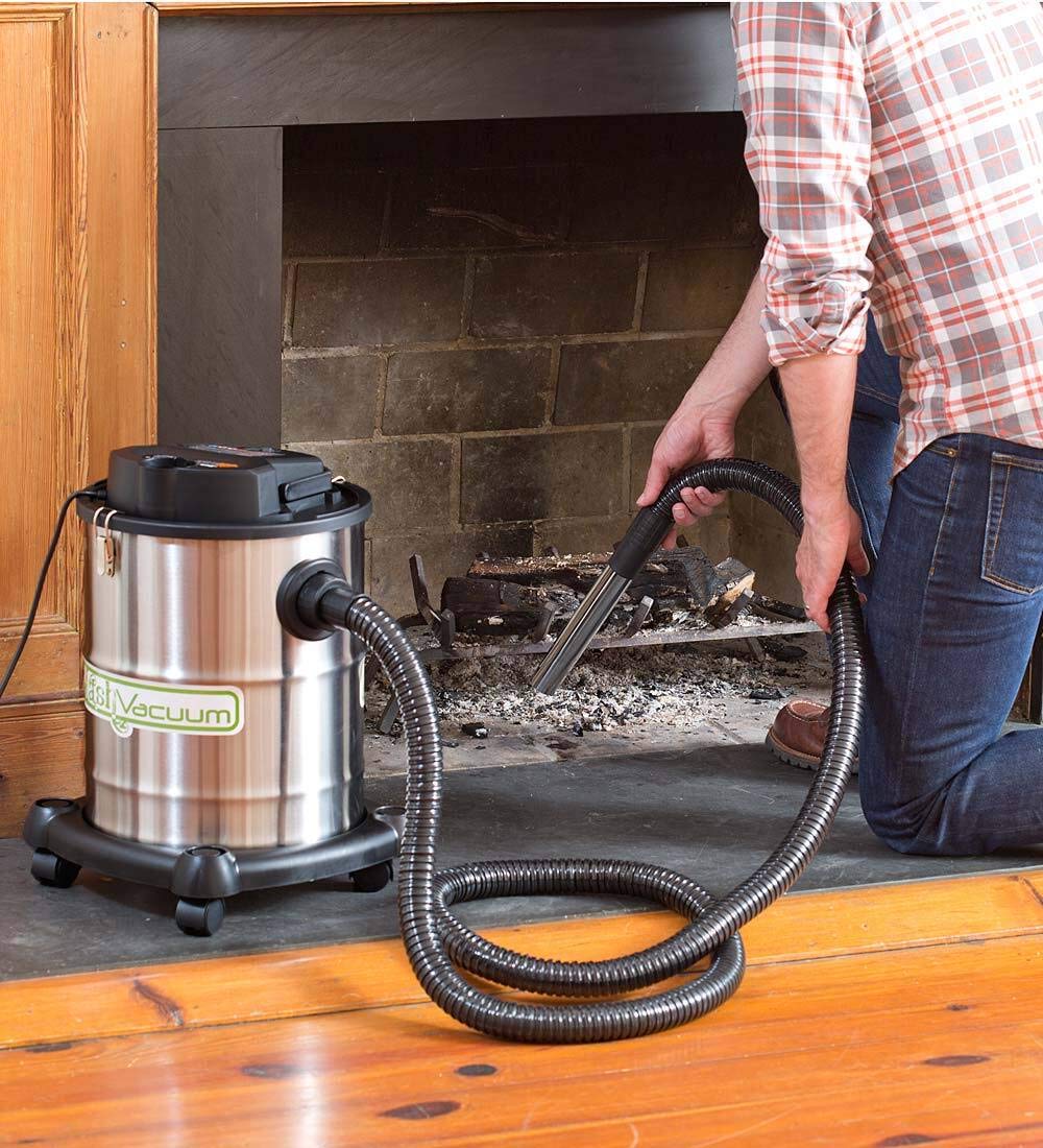 Heavy-Duty Heat-Resistant Fireplace Ash Vacuum Cleaner - Safe for Hot Ashes Removal, Fireplace & Wood Stove Maintenance