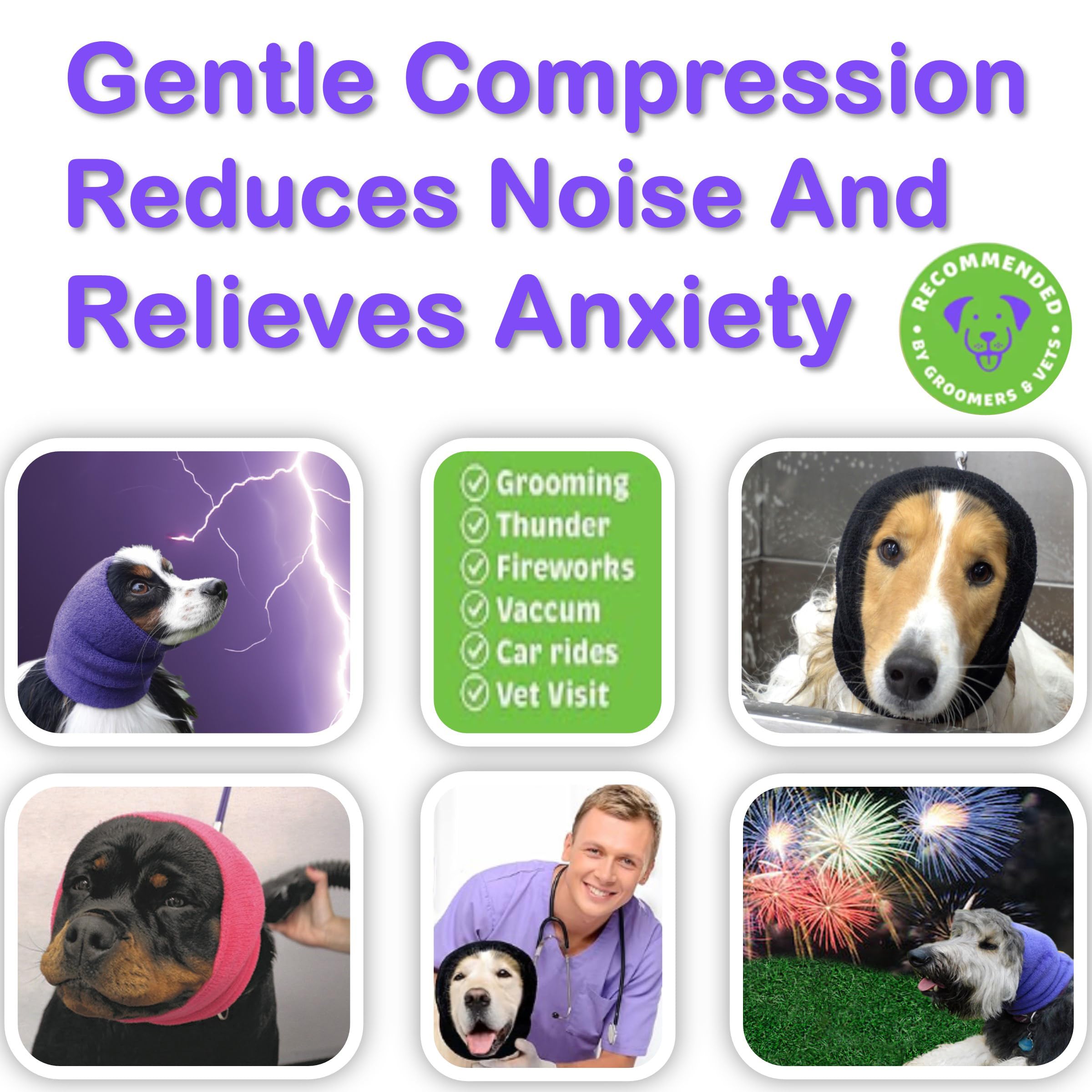 Happy Hoodie The Original Calming Band for Dogs & Cats - Anxiety Relief & Noise Canceling for Fireworks, Thunderstorms, Grooming - Dog Calming Aid Since 2008 (X-Large, Blue) - Perfect for Vet Visits, Travel & Stressful Situations