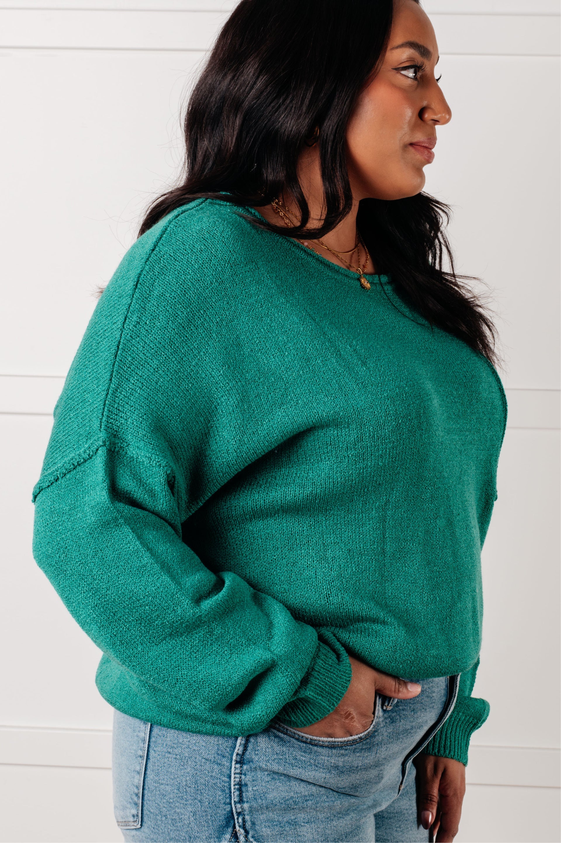 Stylish Drop Shoulder Sweater for Women | Cozy Oversized Knit Pullover | Perfect for Fall & Winter Layering, Casual Outfits & Coffee Dates