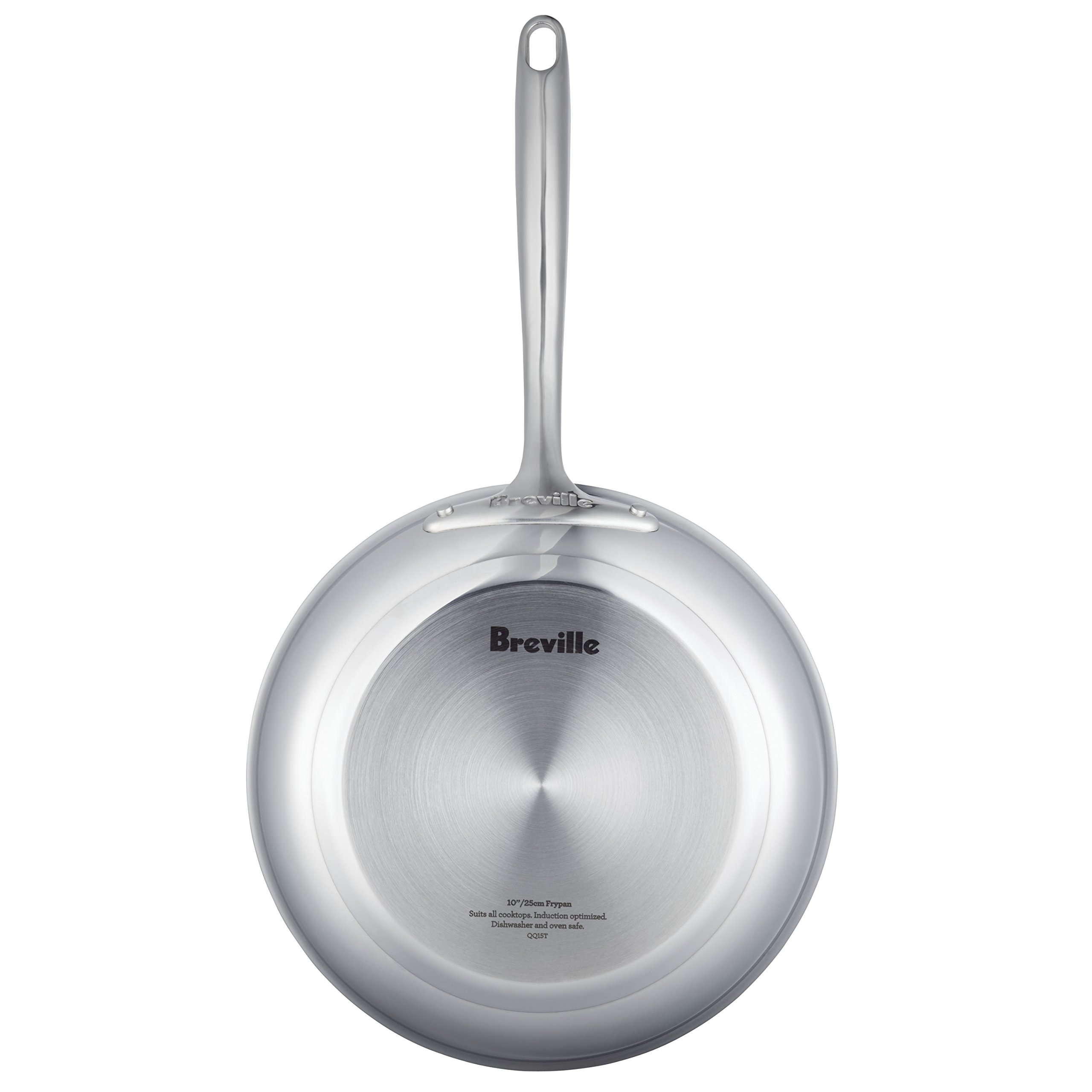 Breville Thermal Pro 10-Inch Stainless Steel Frying Pan - Professional Nonstick Skillet for Even Heat Distribution | Perfect for Searing, Sautéing & Stir-Frying | Oven & Dishwasher Safe