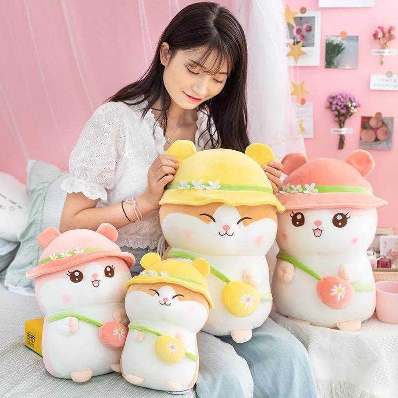 Giant Kawaii Stuffed Hamster Plush Toy - Extra Large Cute Soft Plushie for Kids, Girls & Boys | Perfect for Bedroom Decor, Gifts & Cuddling