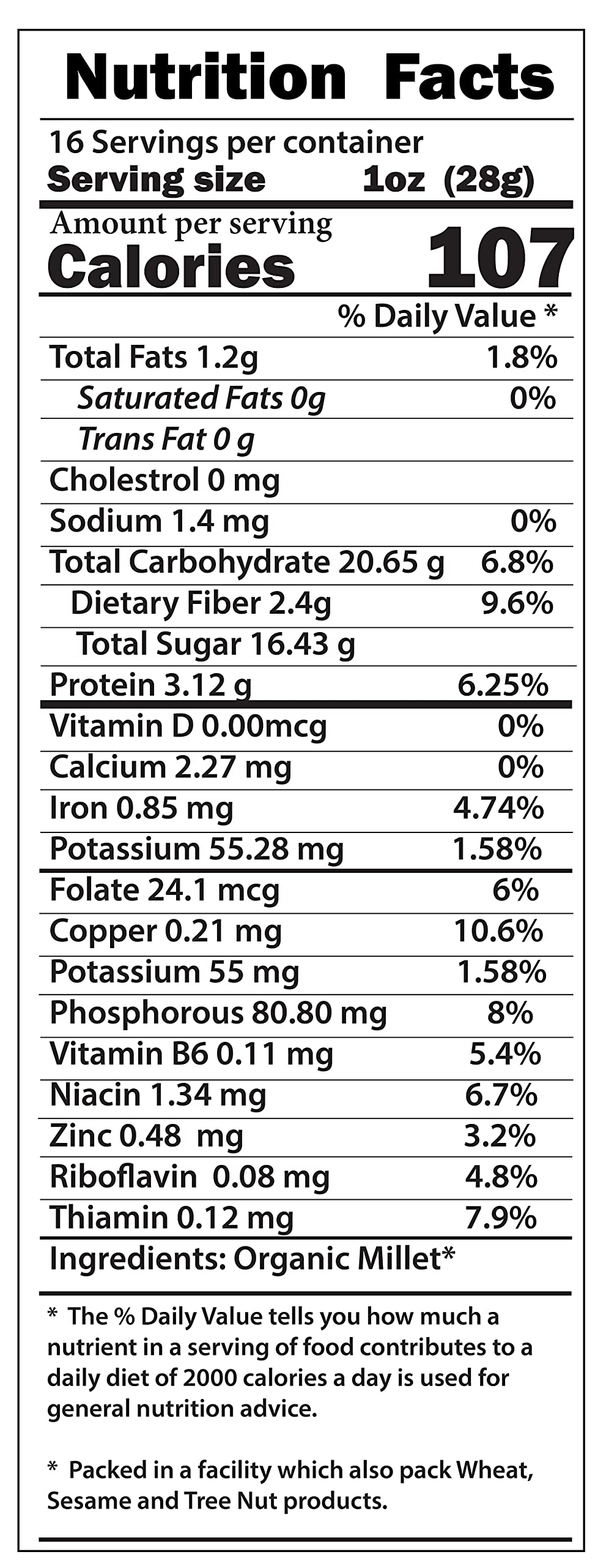 Organic Millet Seeds - USA Grown, Non-GMO, Hulled, Gluten-Free Whole Grain for Healthy Cooking & Baking - Perfect for Salads, Porridge, Bread & Gluten-Free Recipes