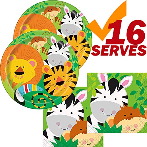 Animal Plates and Napkins (16 serves)